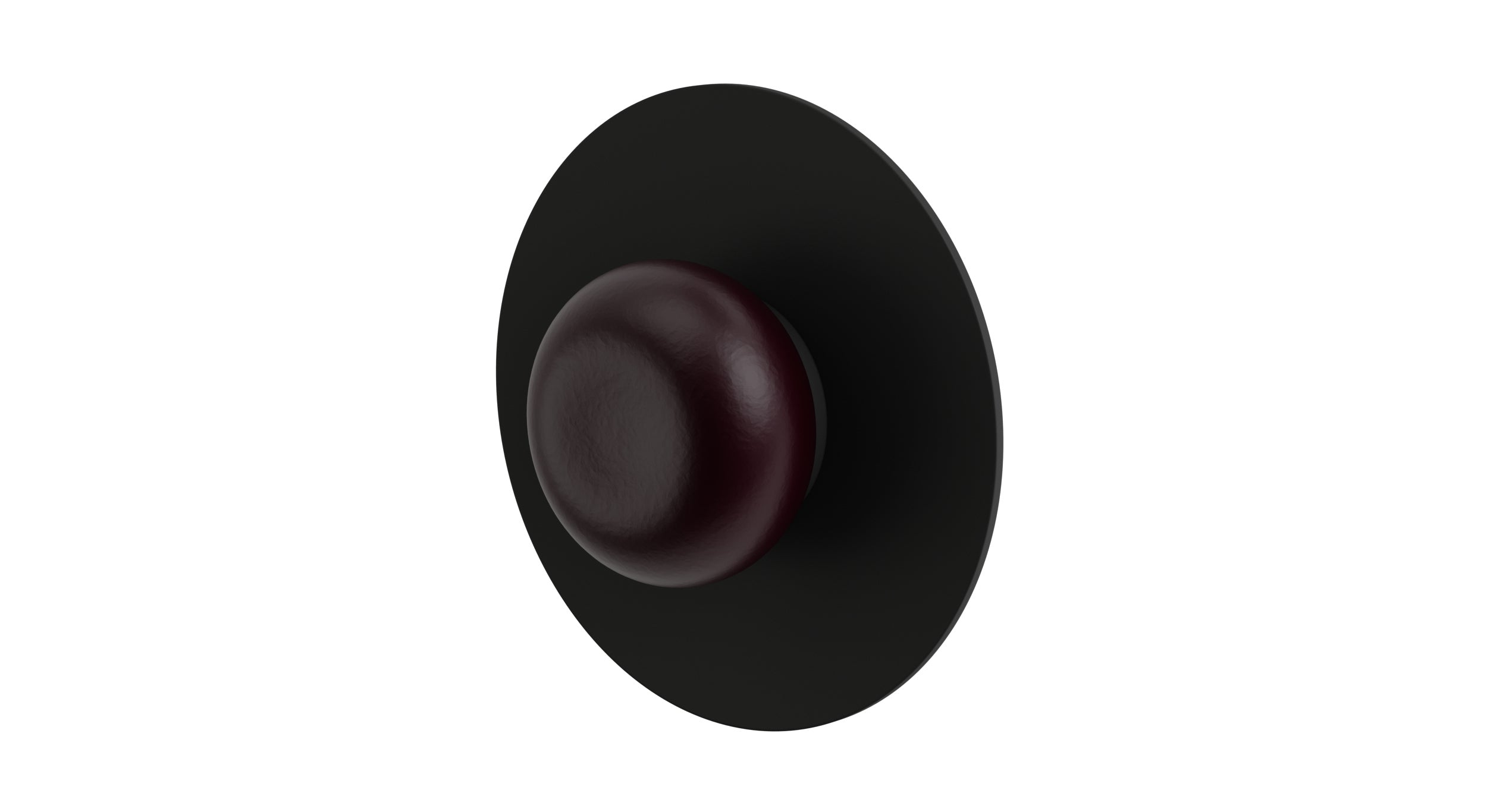 Foundry One Handle Wall Mount Shower Trim with Pebble Ceramic Knob Handle in Matte Black
