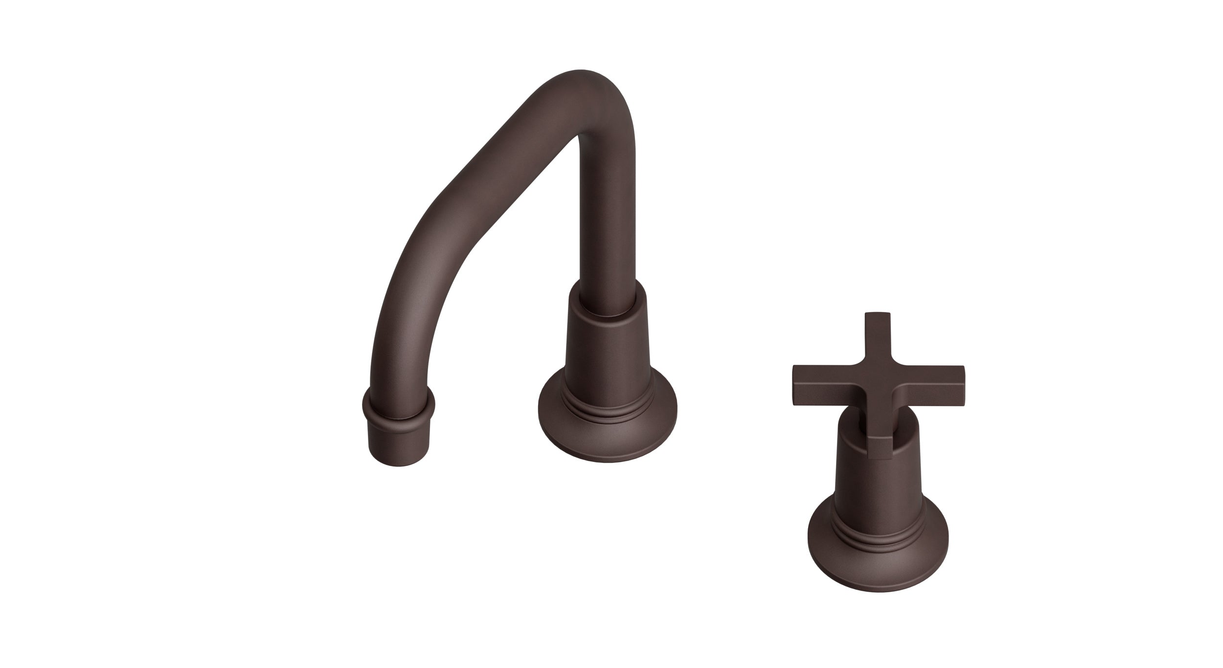 Emerson One Handle Deck Mount Squaretop Lavatory Faucet with Classic Cross Handle in Architectural Copper