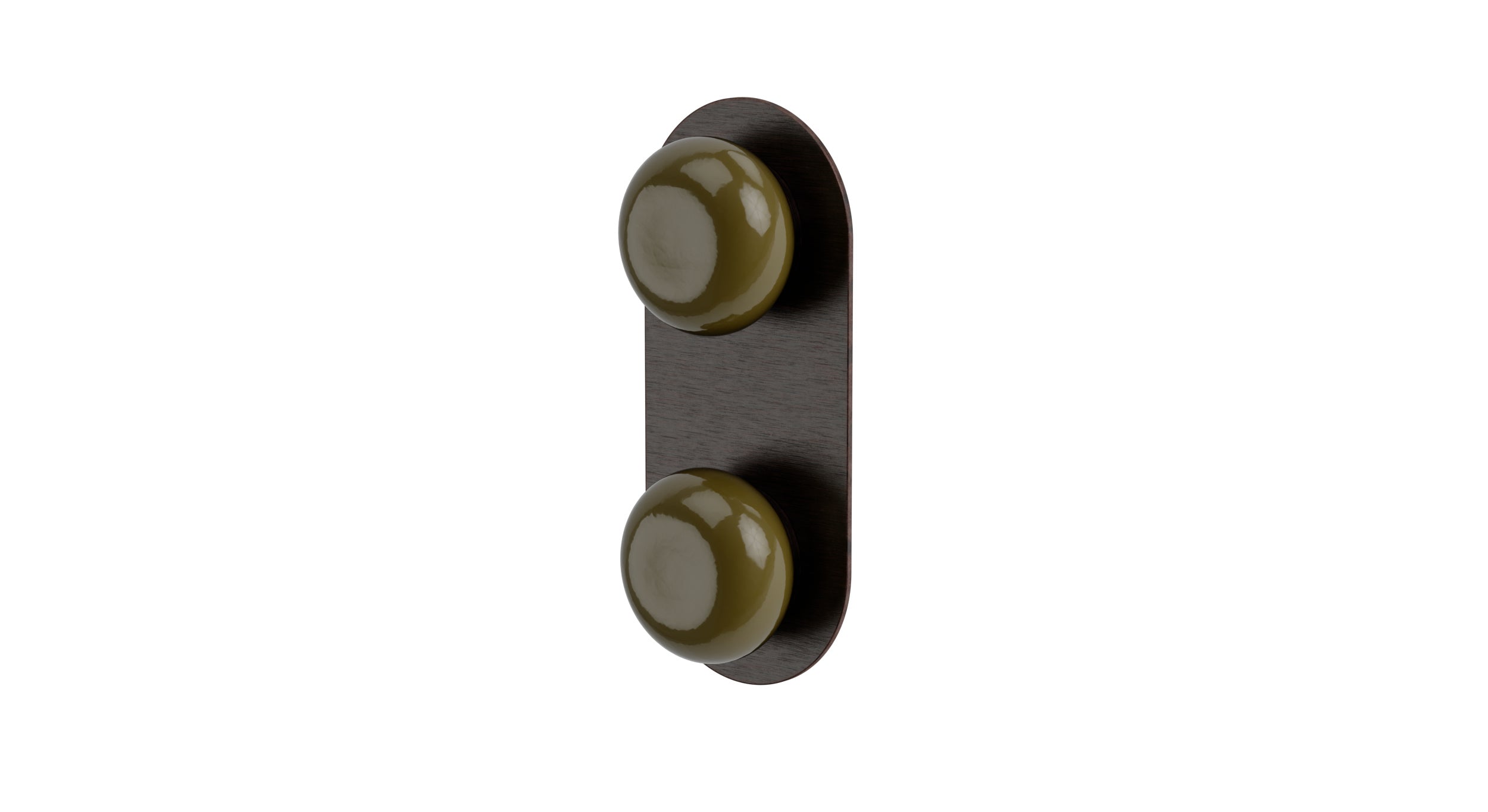 Foundry Two Handle Wall Mount Shower Trim with Pebble Ceramic Knob Handles in Antique Bronze