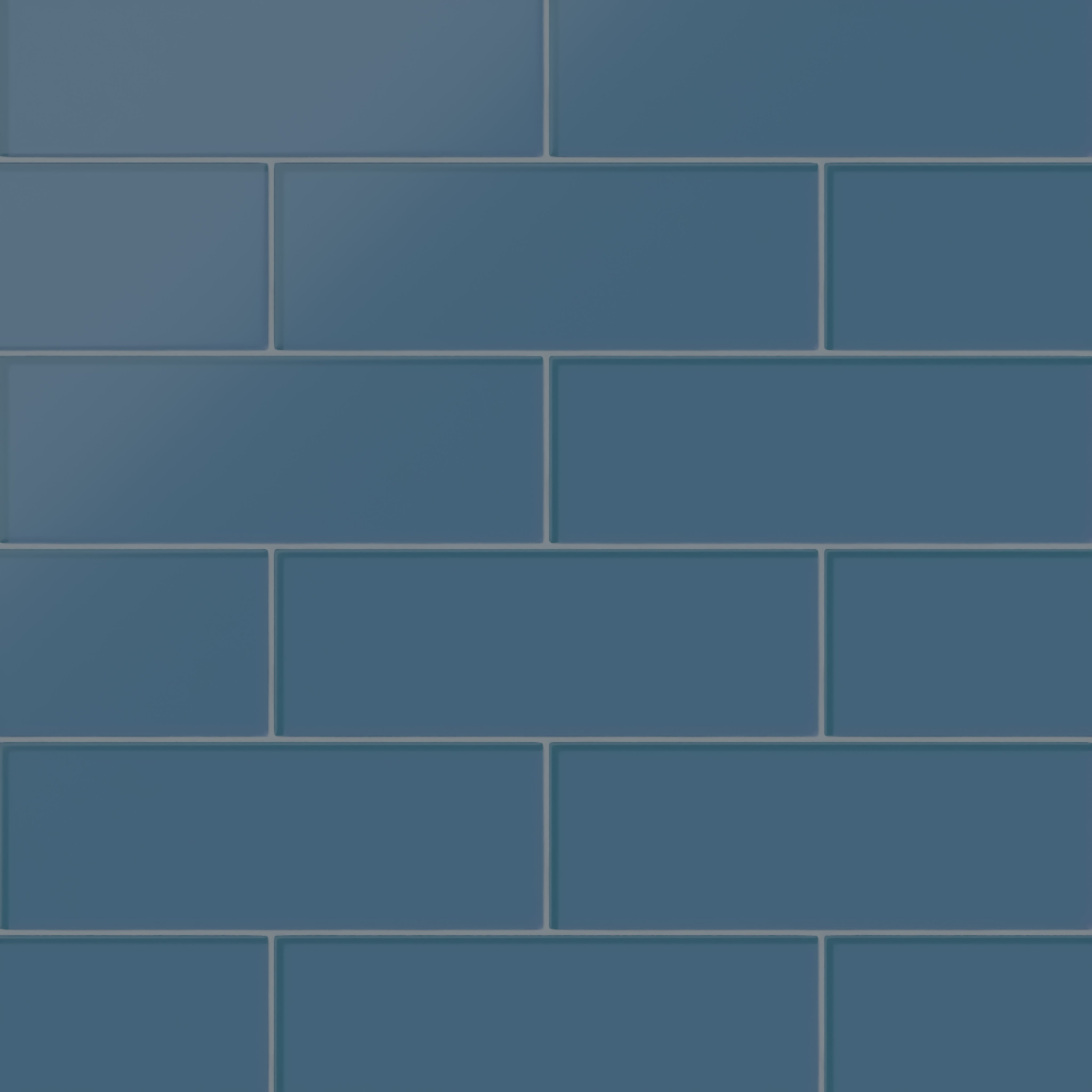 4x12 Glass Tile in Blue Jay Matte