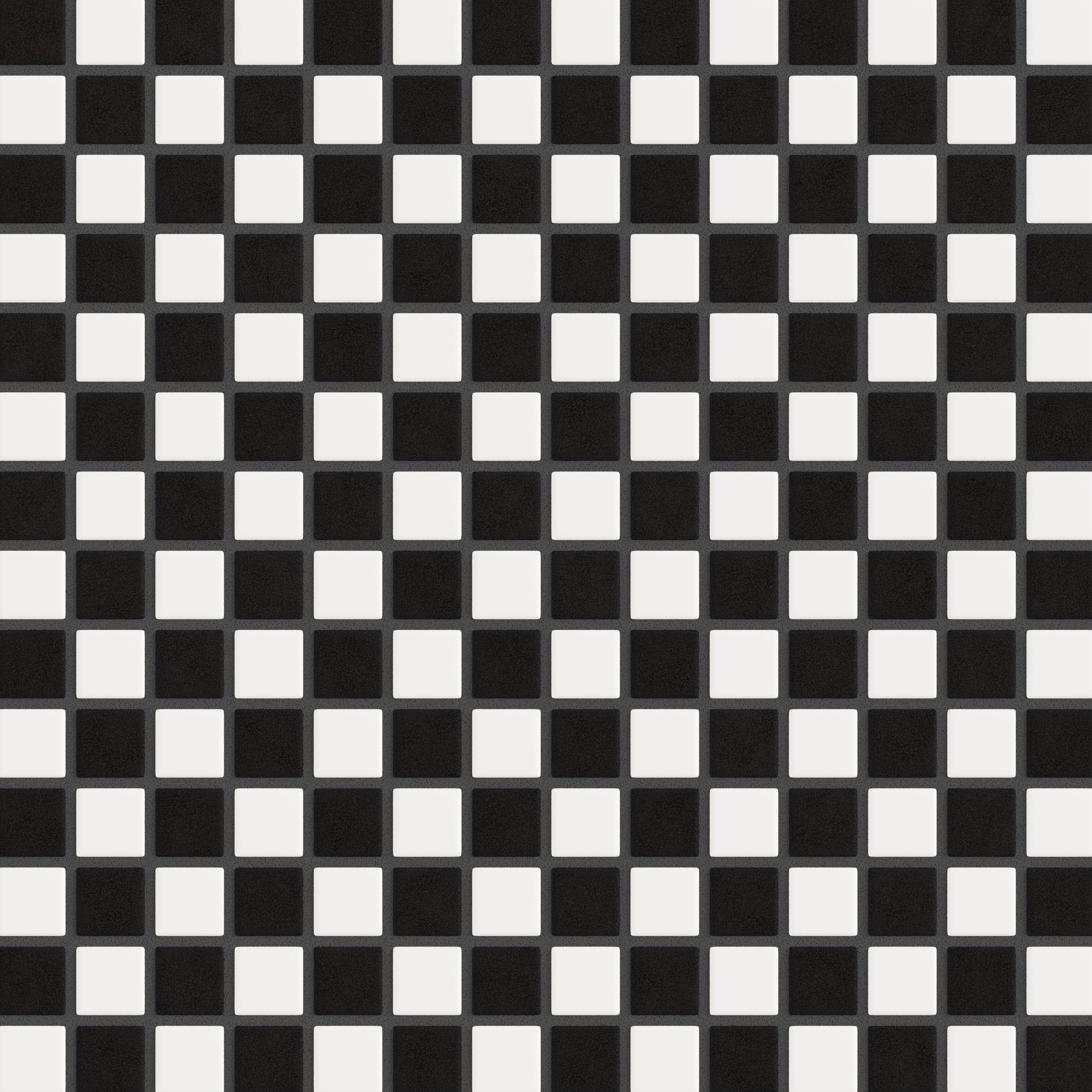 1x1 Checkerboard Original Ceramic Tile in Calcite Matte & Raven Matte