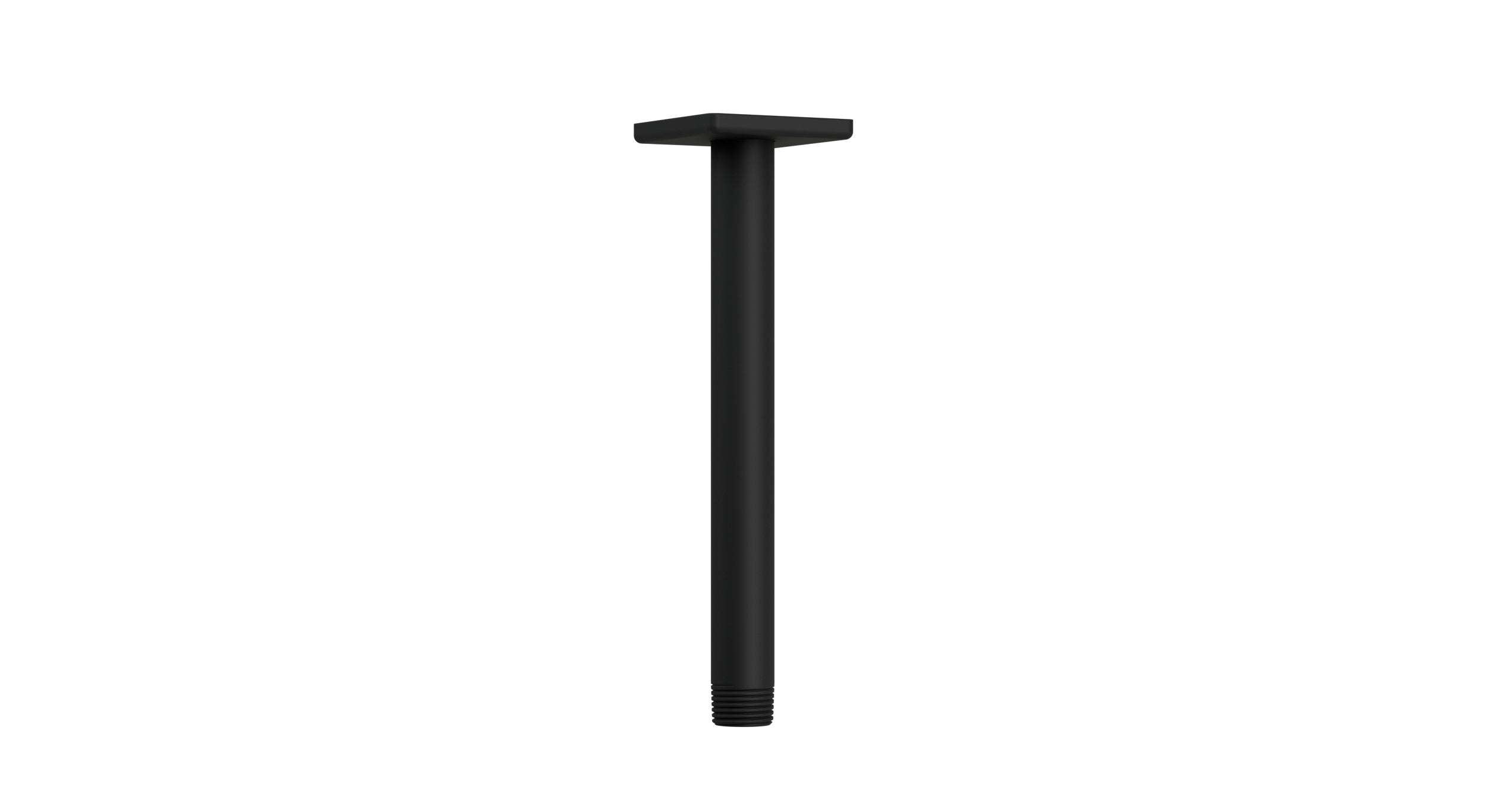 Flatiron 8" Straight Shower Arm with Flange in Matte Black