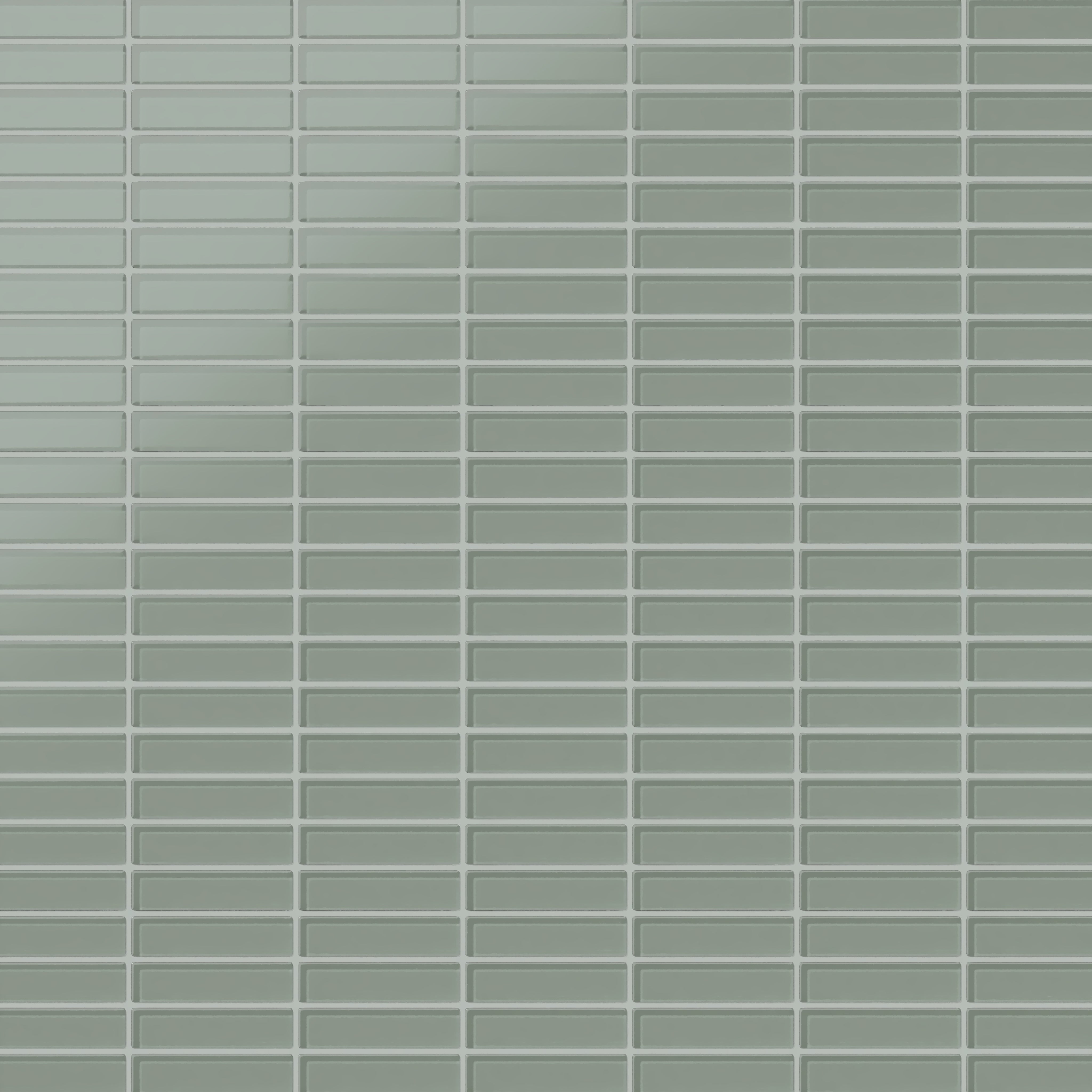 1x4 Straight Set Sheeted Glass Mosaic Tile in Hummingbird Matte