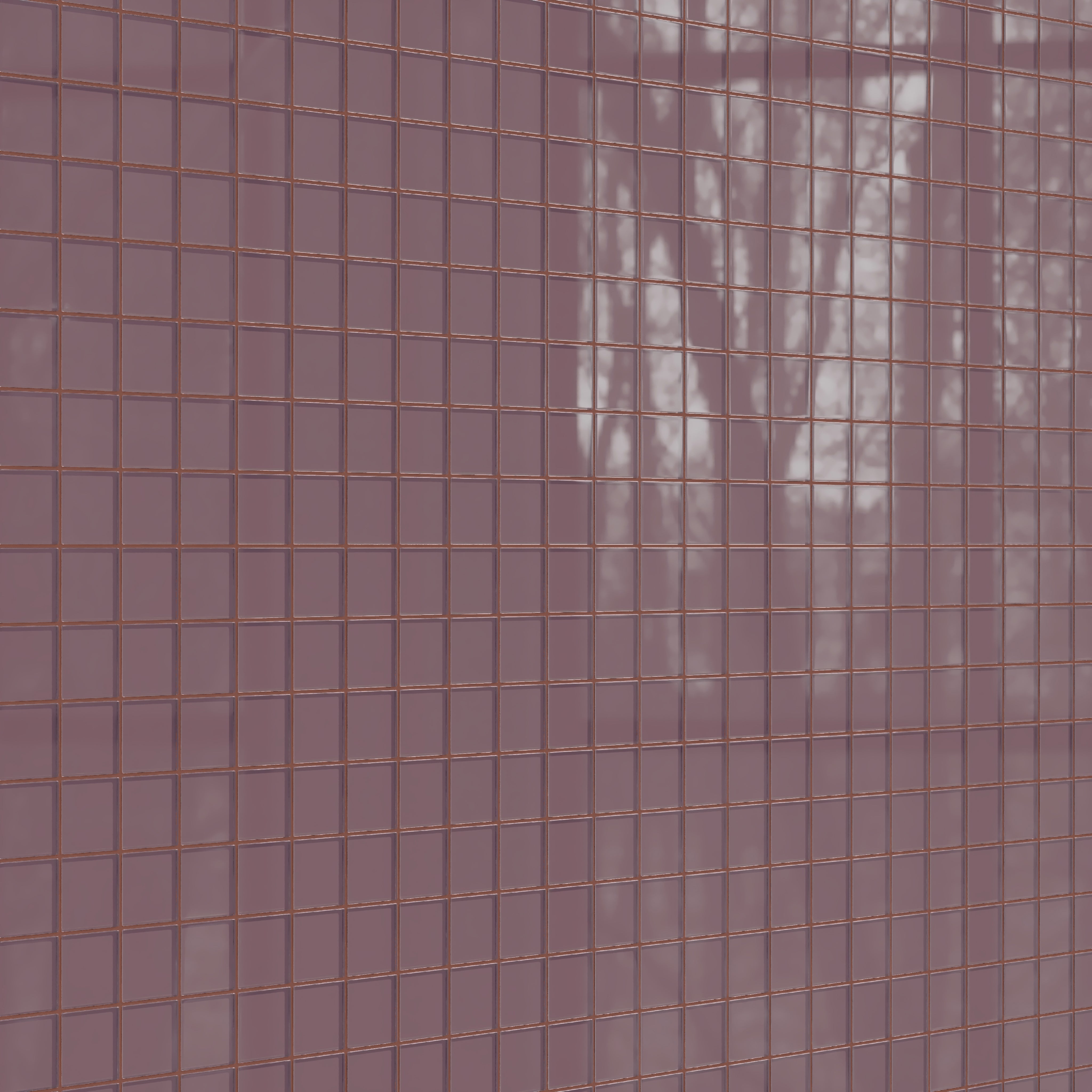 3x3 Straight Set Sheeted Glass Mosaic Tile in Crane Gloss