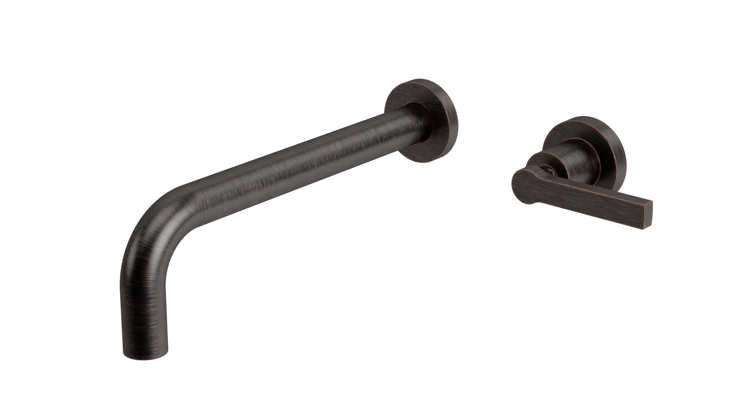 Flatiron One Handle Wall Mount 10" Lavatory Faucet with Linear Lever Handle in Antique Bronze