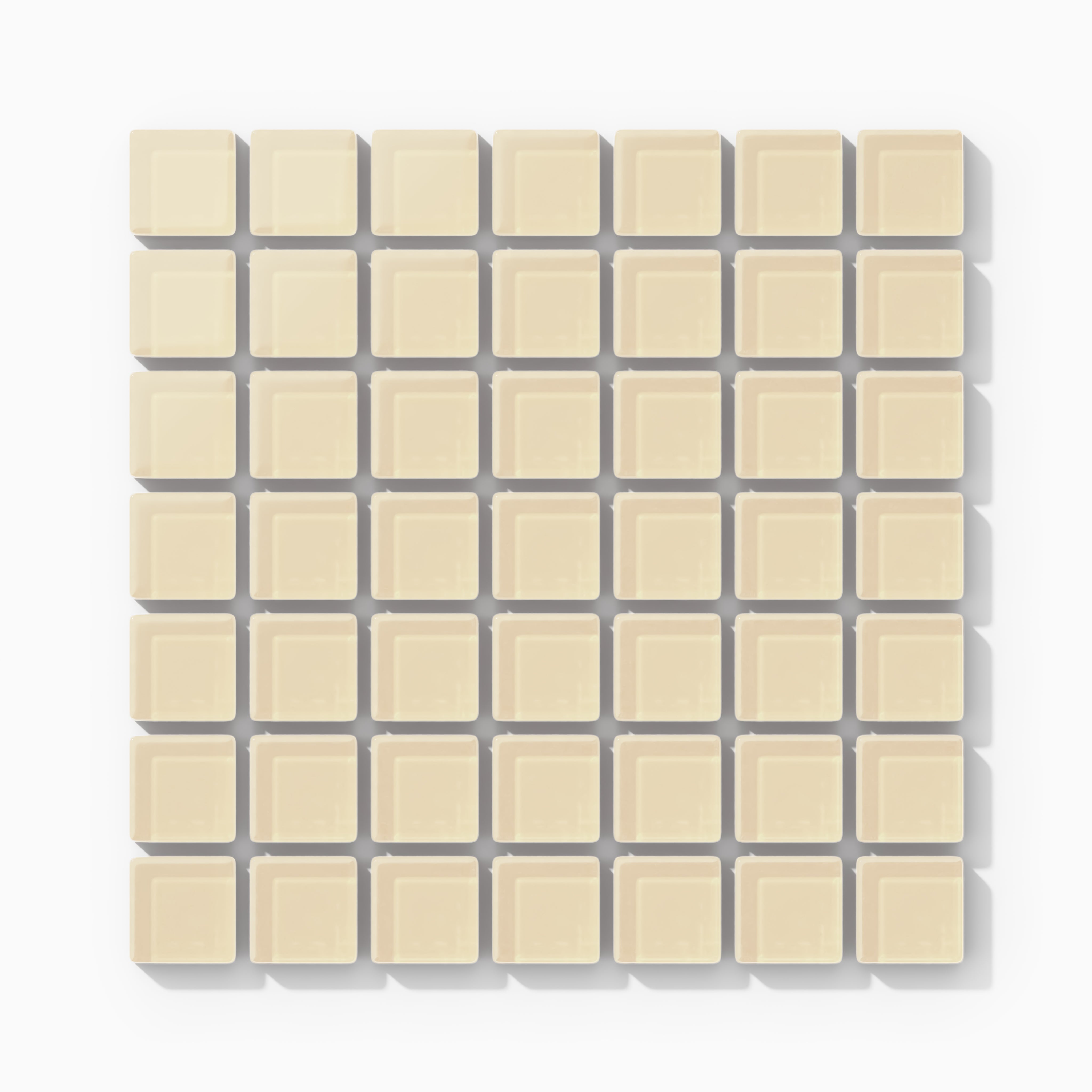 1x1 Straight Set Sheeted Glass Mosaic Tile in Chickadee Matte