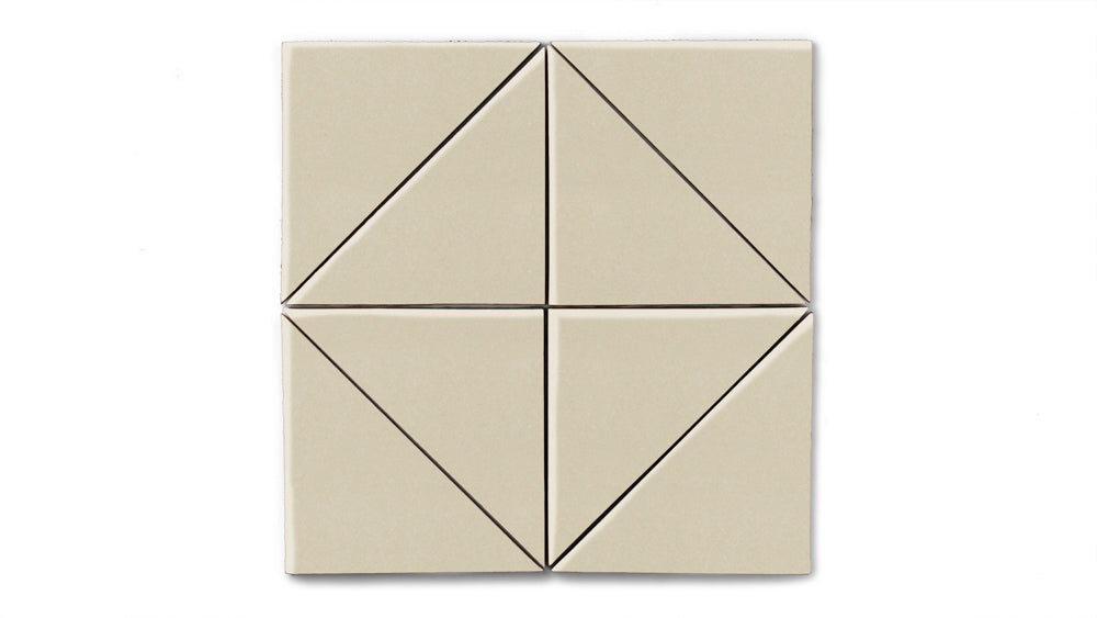 6" Triangle Original Ceramic Tile in Dolomite Matte