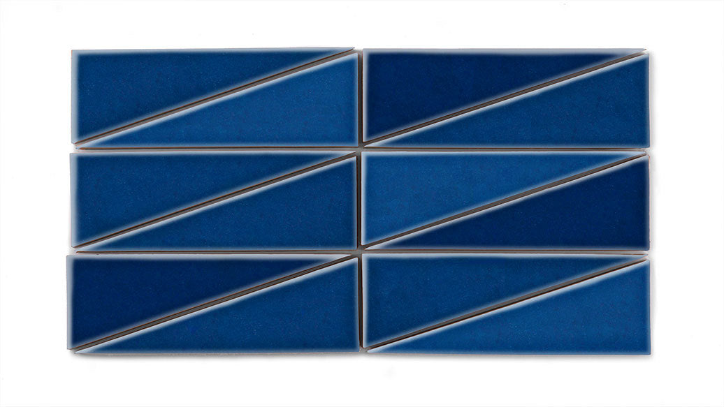 Right Scalene Triangle Original Ceramic Tile in Lake Tahoe Gloss
