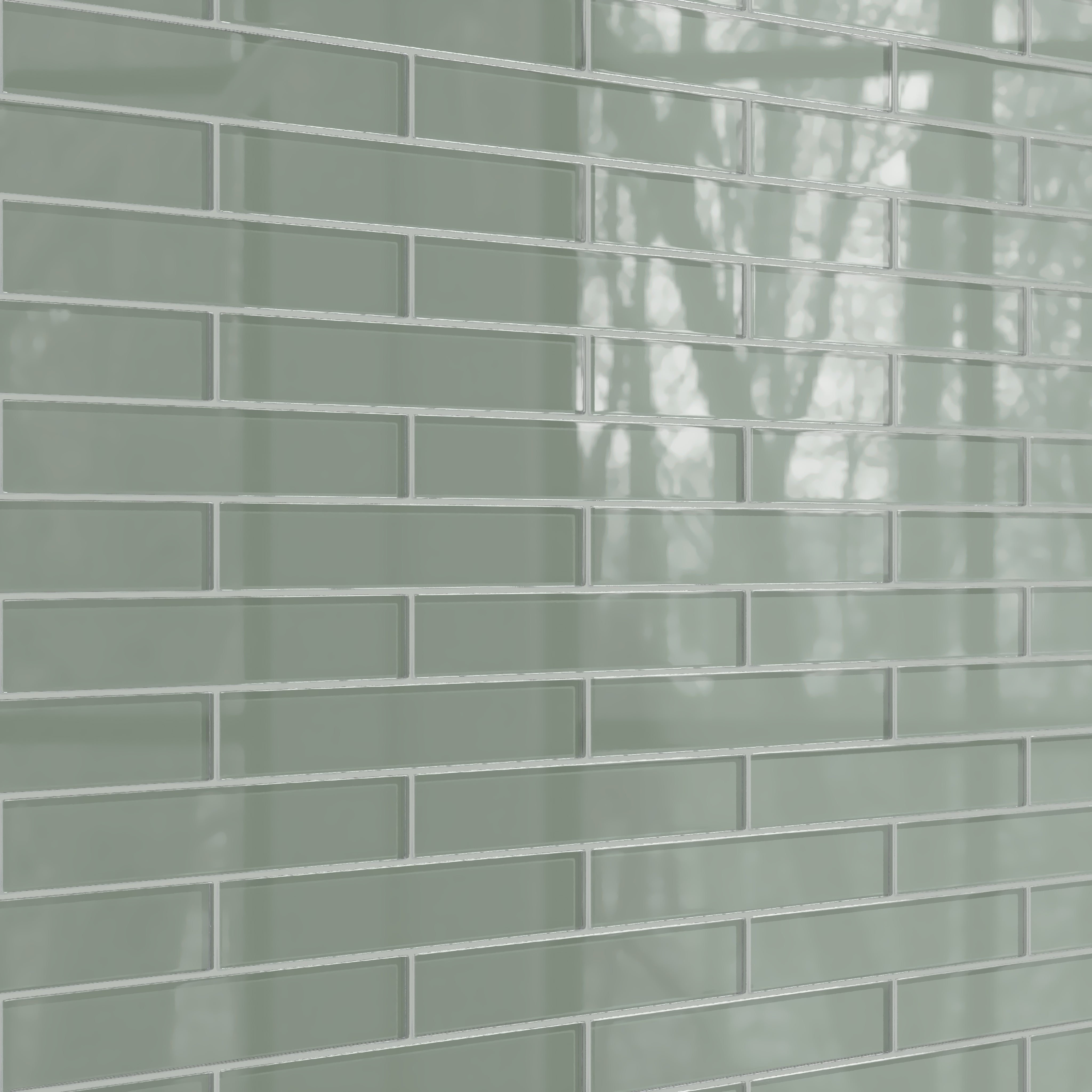 2x12 Glass Tile in Hummingbird Gloss
