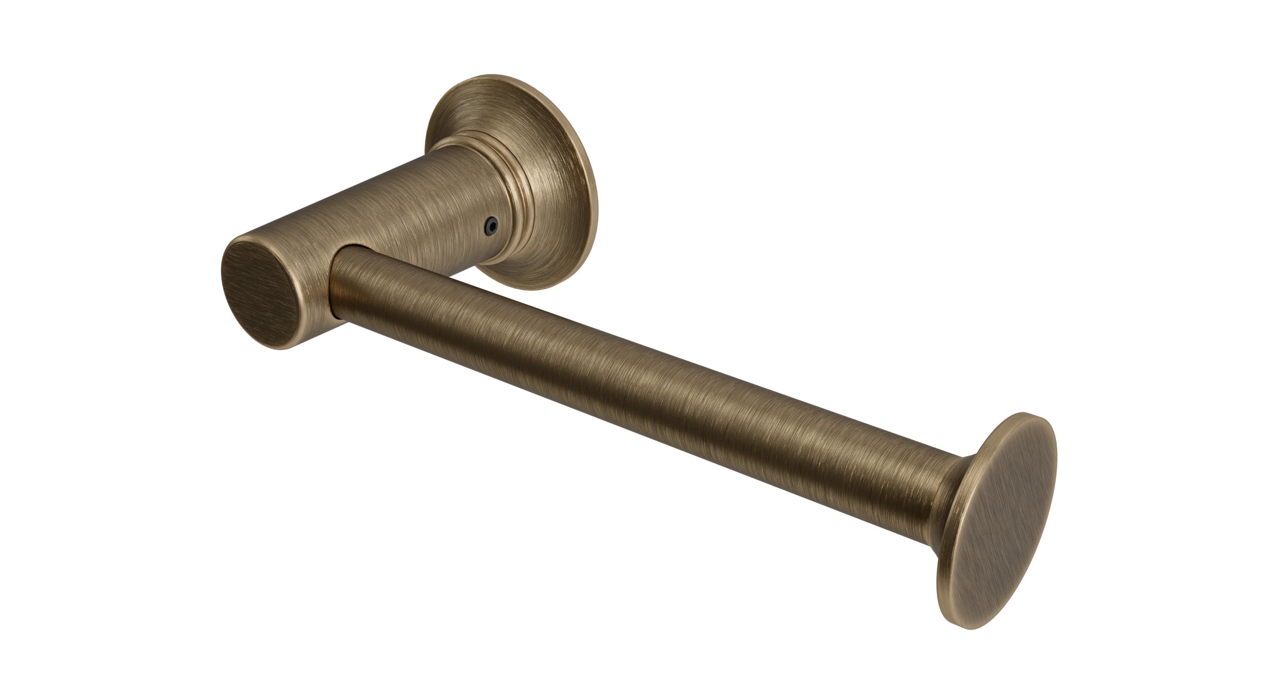Emerson Single Post Paper Holder in Antique Brass
