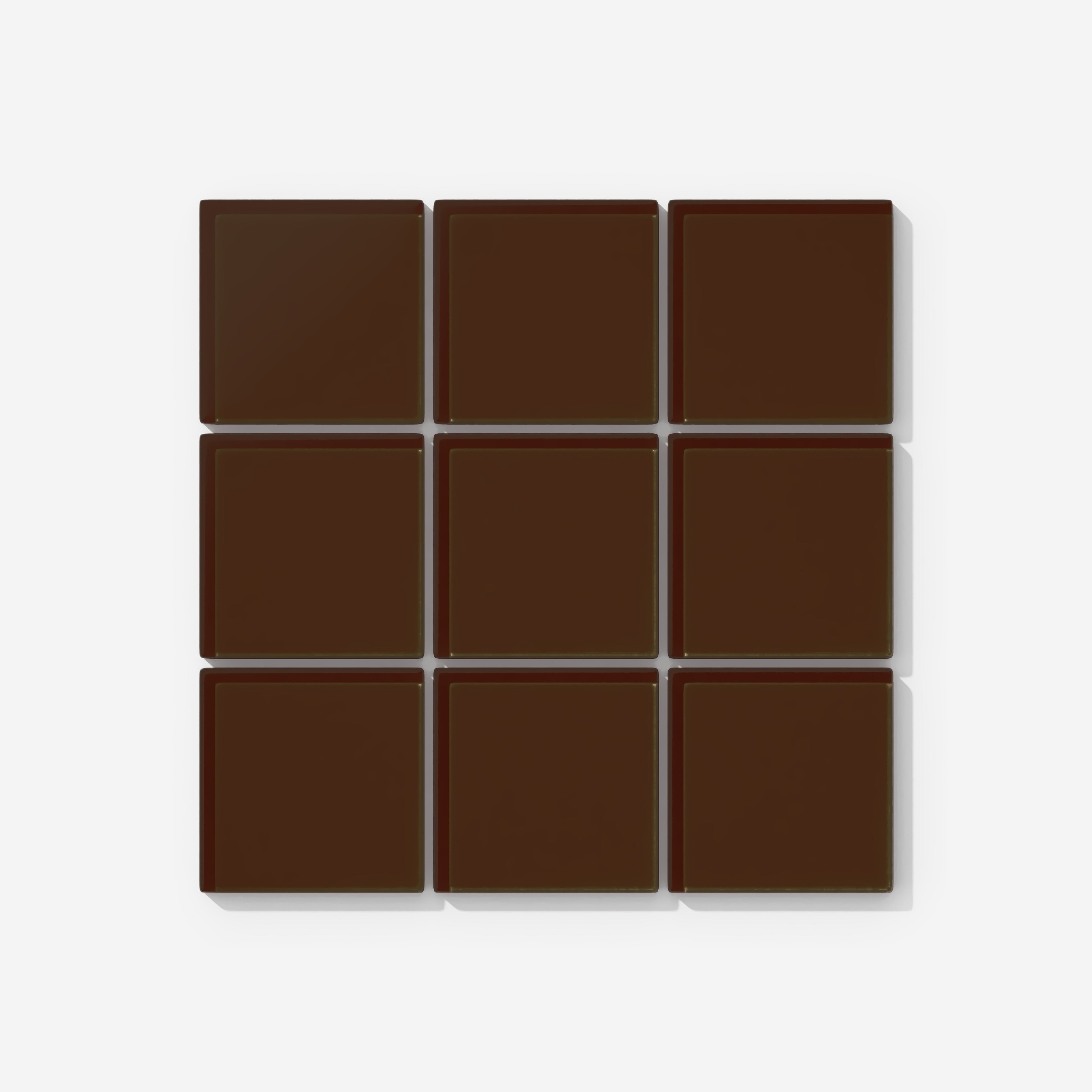 3x3 Straight Set Sheeted Glass Mosaic Tile in Thrasher Matte