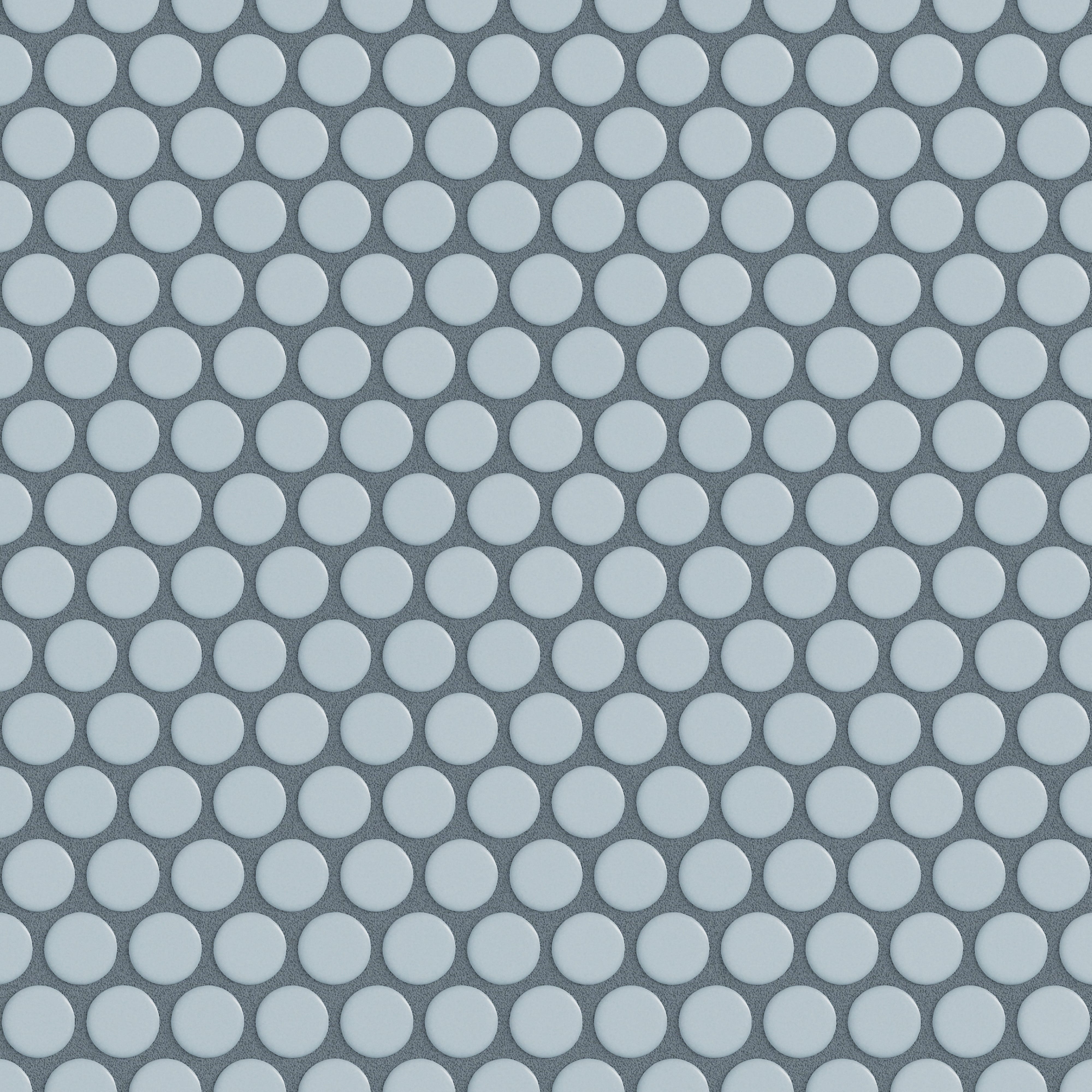 Penny Round Sheeted Original Ceramic Mosaic Tile in Crater Lake Gloss