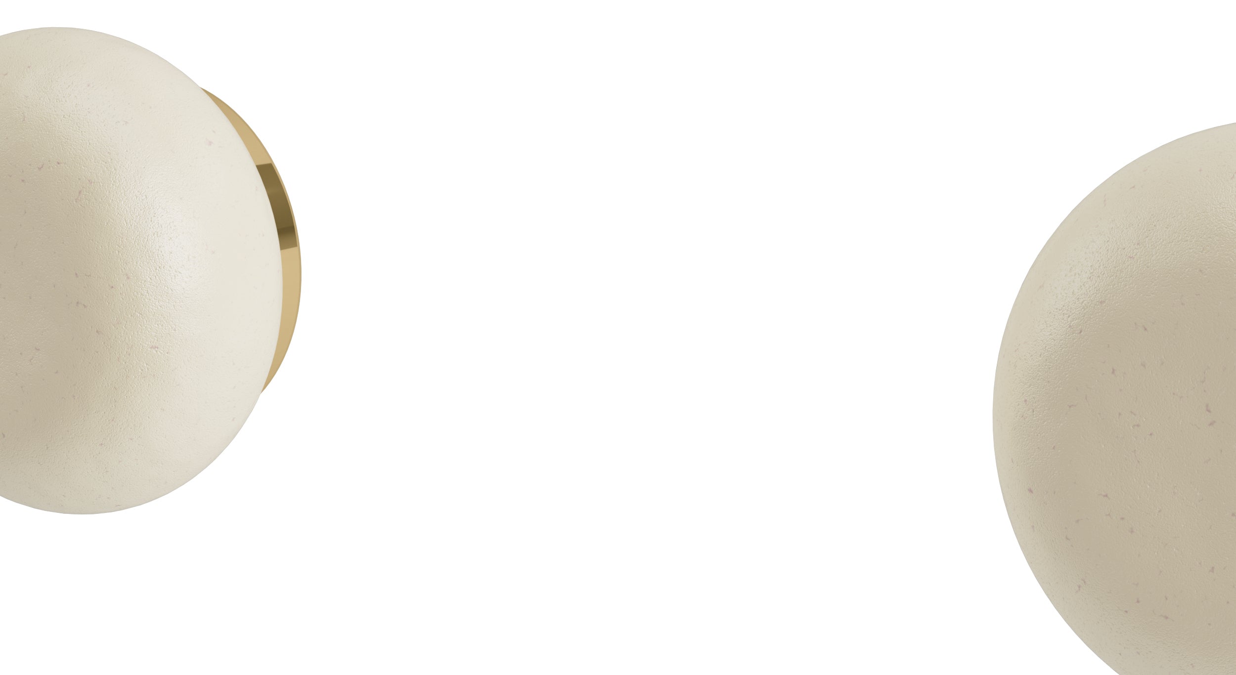 Foundry One Handle Wall Mount Diverter/Volume Control Shower Trim with Pebble Ceramic Knob Handle in Polished Brass