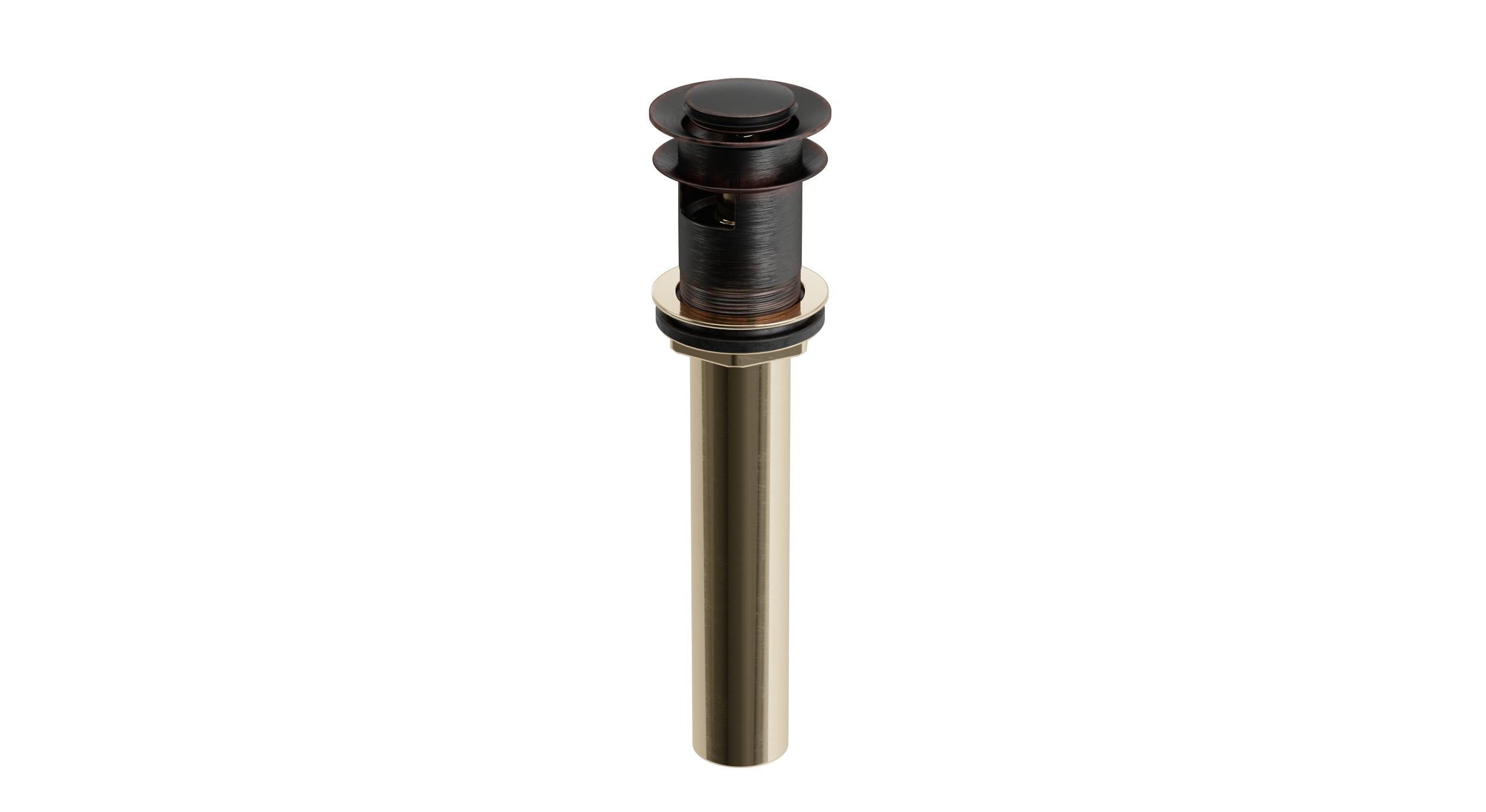 Lavatory Faucet Soft Touch Drain with Overflow in Antique Bronze
