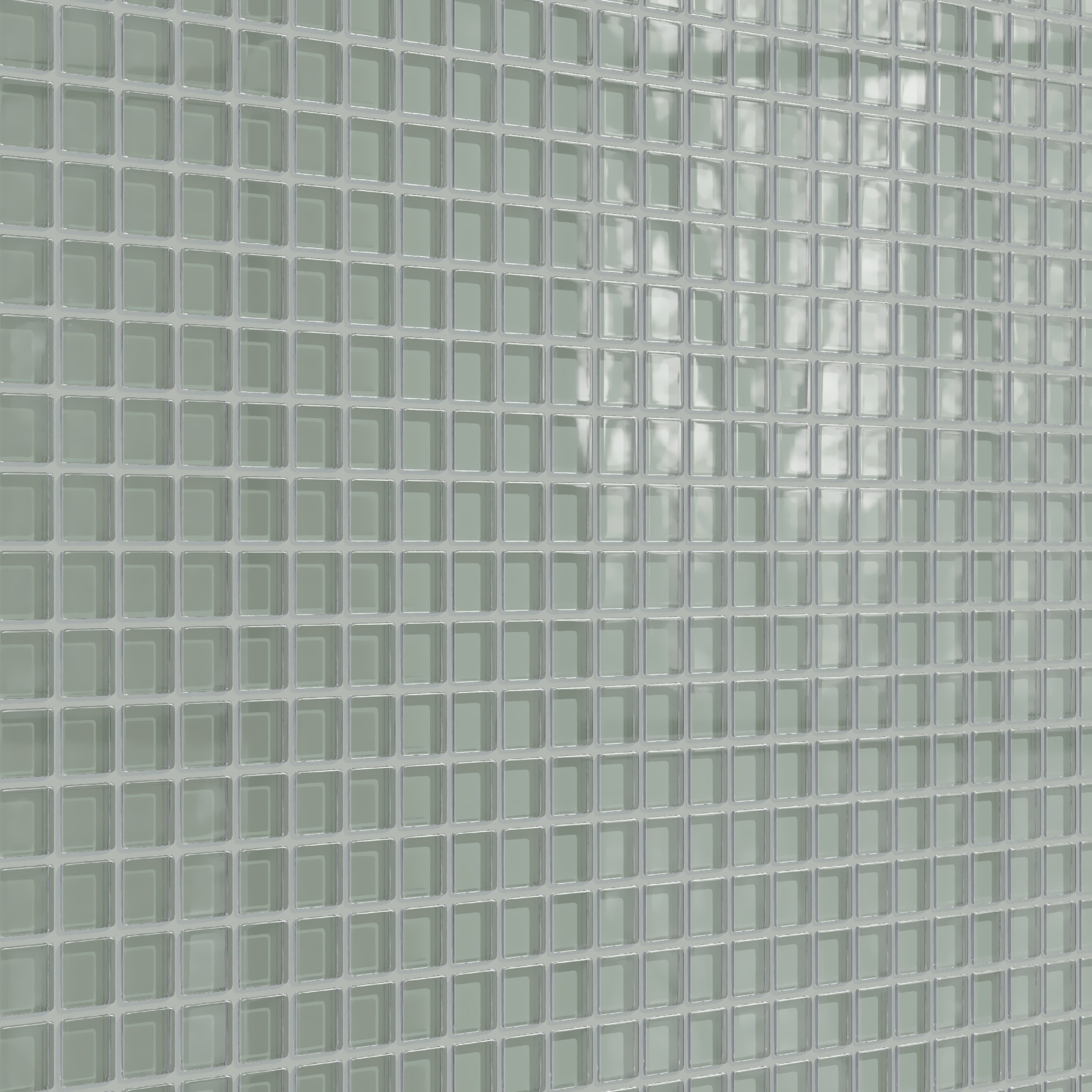 1x1 Straight Set Sheeted Glass Mosaic Tile in Hummingbird Gloss