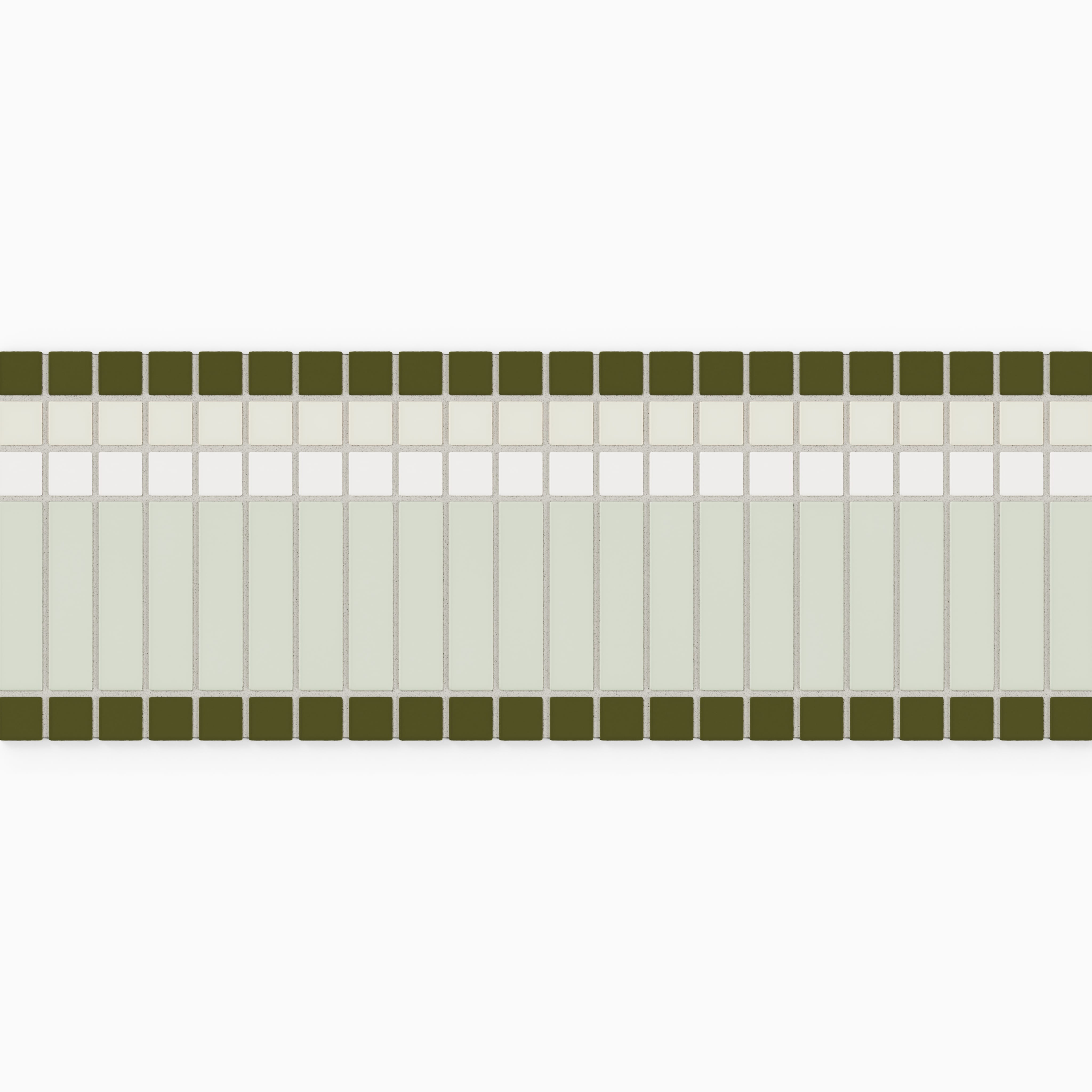 Channel Stripe Border Sample Kit in Celadon Matte