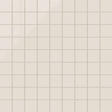 3x3 Straight Set Sheeted Natural Press Ceramic Mosaic Tile in Pearl Gloss