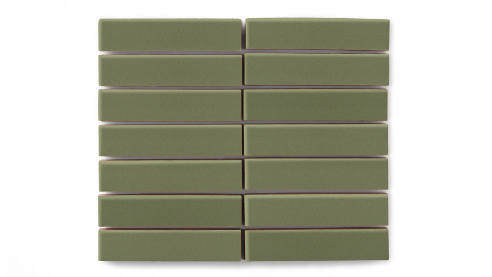 1x4 Straight Set Sheeted Original Ceramic Mosaic Tile in Peabody Gloss