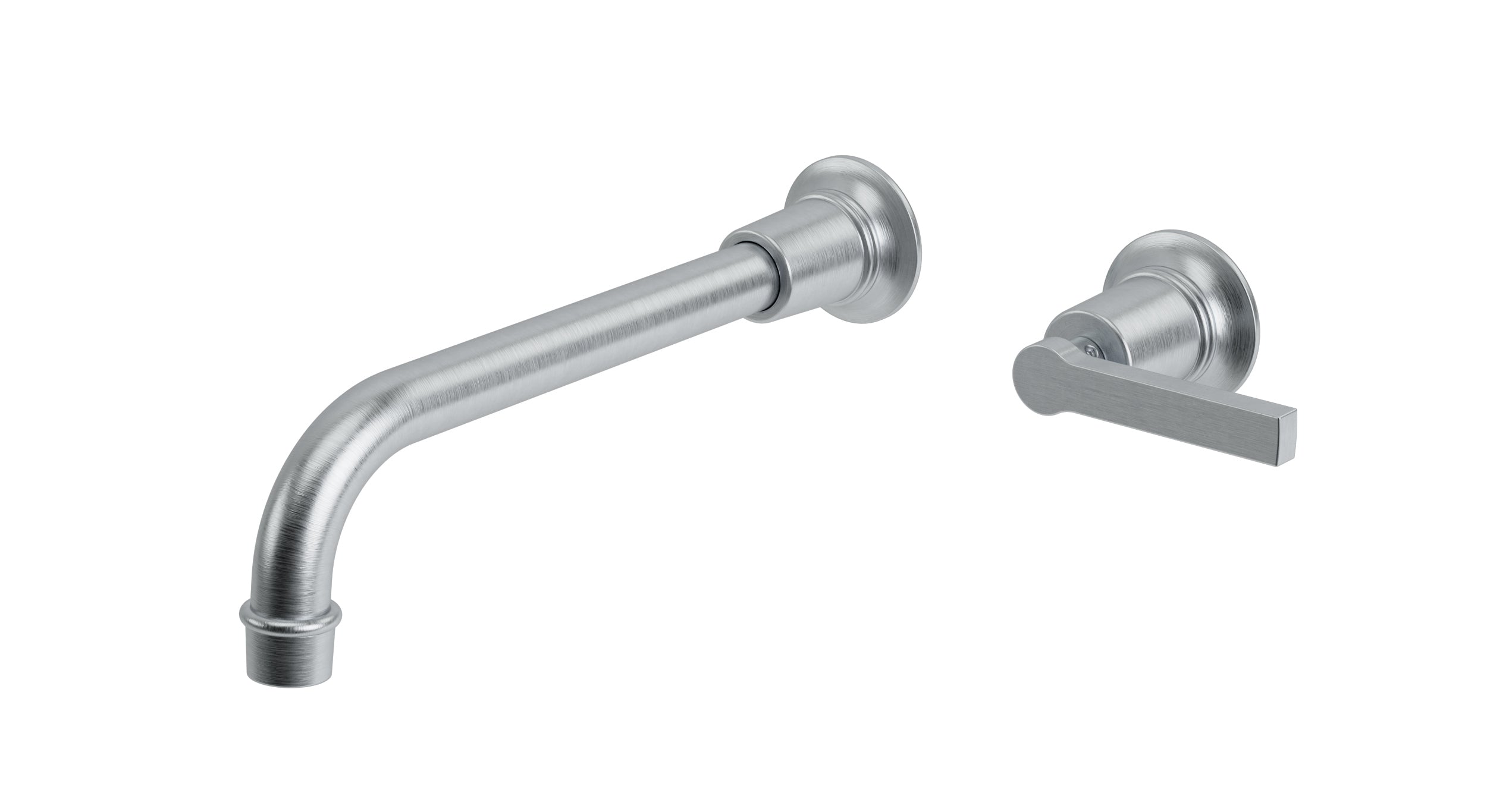 Emerson One Handle Wall Mount 10" Lavatory Faucet with Classic Lever Handle in Satin Chrome