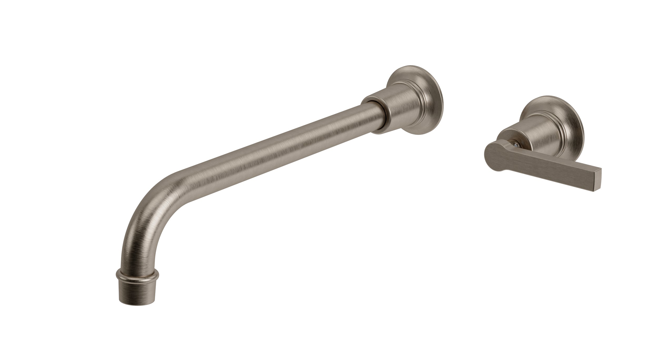 Emerson One Handle Wall Mount 12" Lavatory Faucet with Classic Lever Handle in Antique Nickel