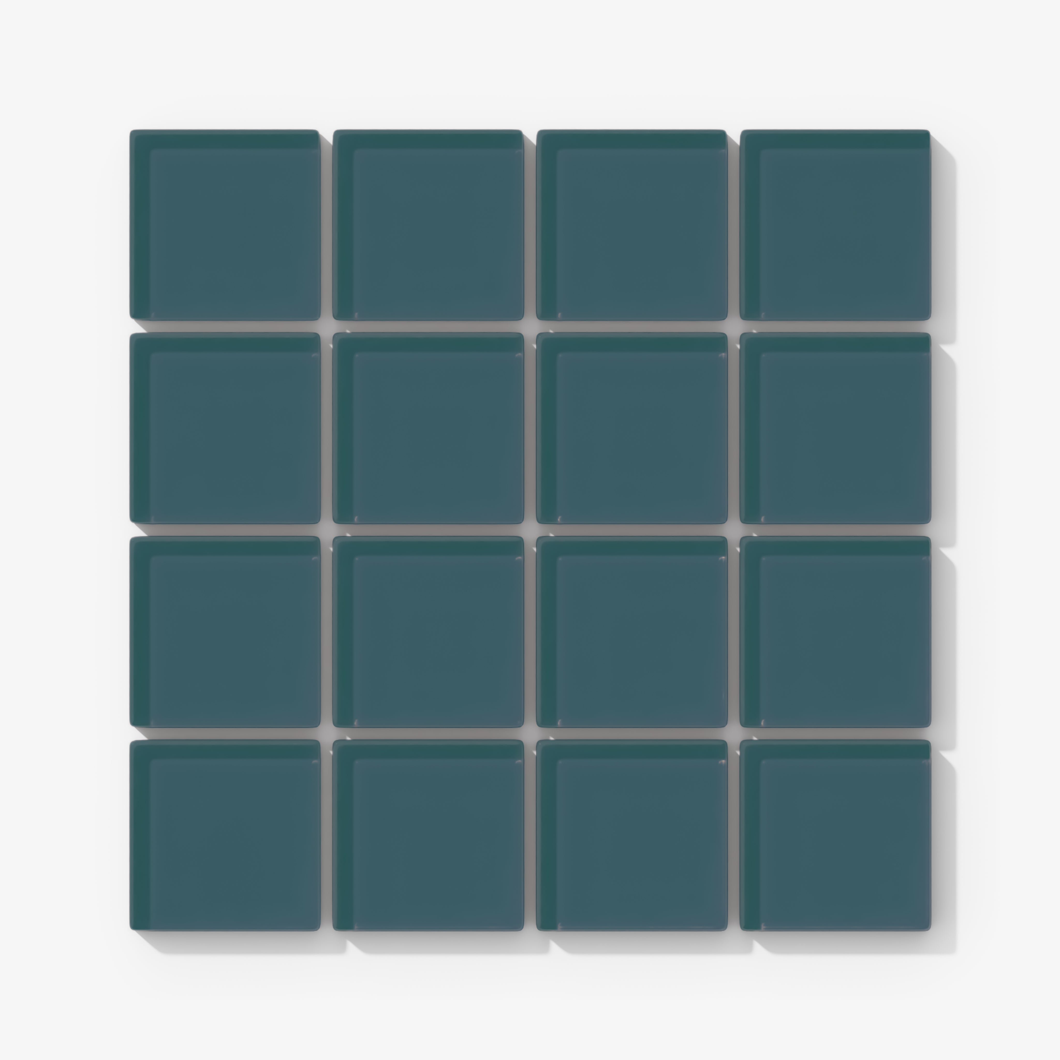 2x2 Straight Set Sheeted Glass Mosaic Tile in Magpie Gloss
