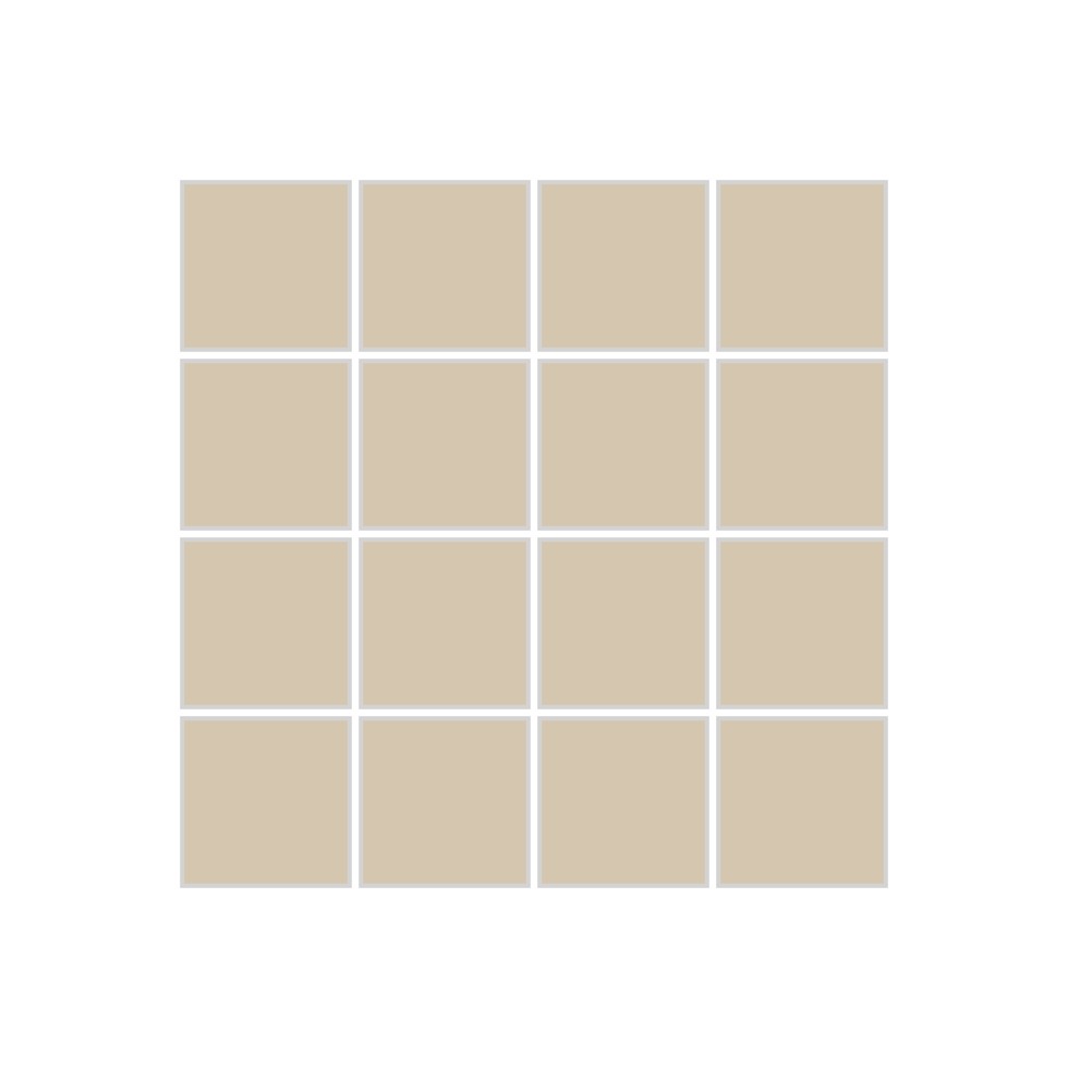 2x2 Straight Set Sheeted Original Ceramic Mosaic Tile in Dolomite Gloss