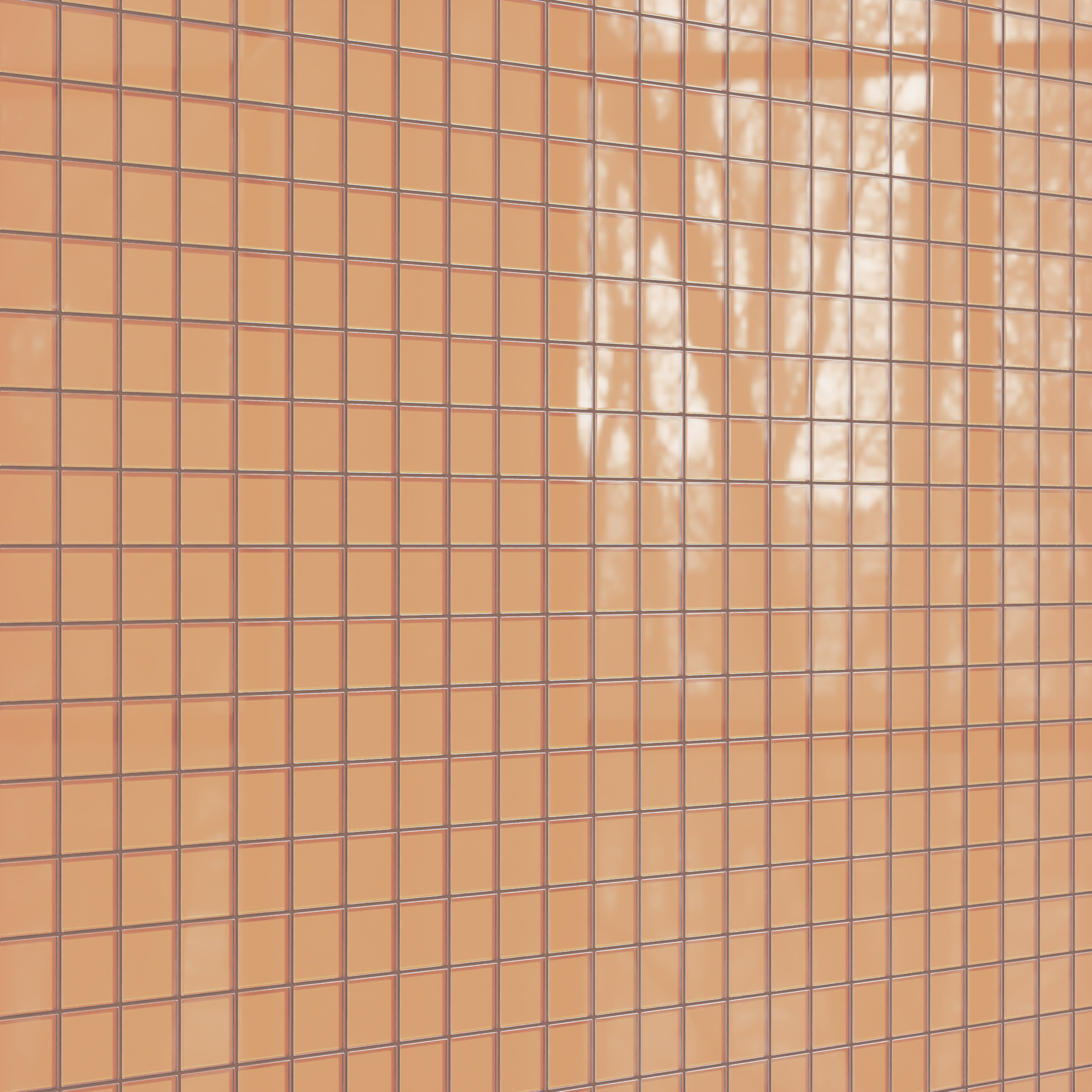 3x3 Straight Set Sheeted Glass Mosaic Tile in Carolina Wren Gloss