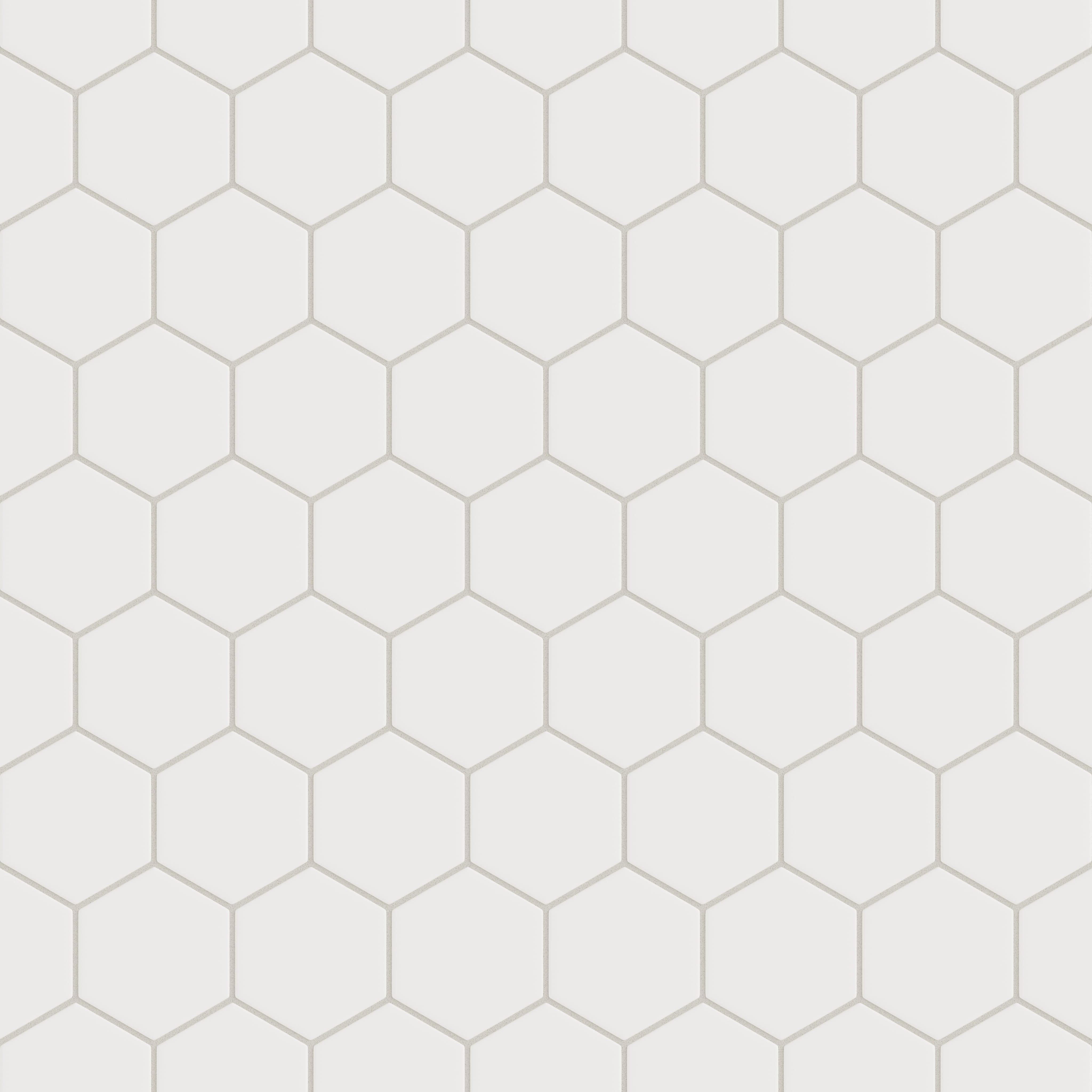 4 Inch Hexagon Quick Ship Sample in Calcite Matte