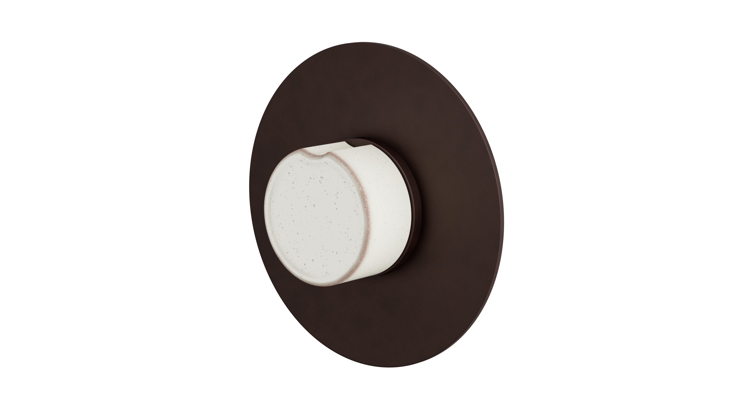 Foundry One Handle Wall Mount Shower Trim with Groove Ceramic Knob Handle in Architectural Copper