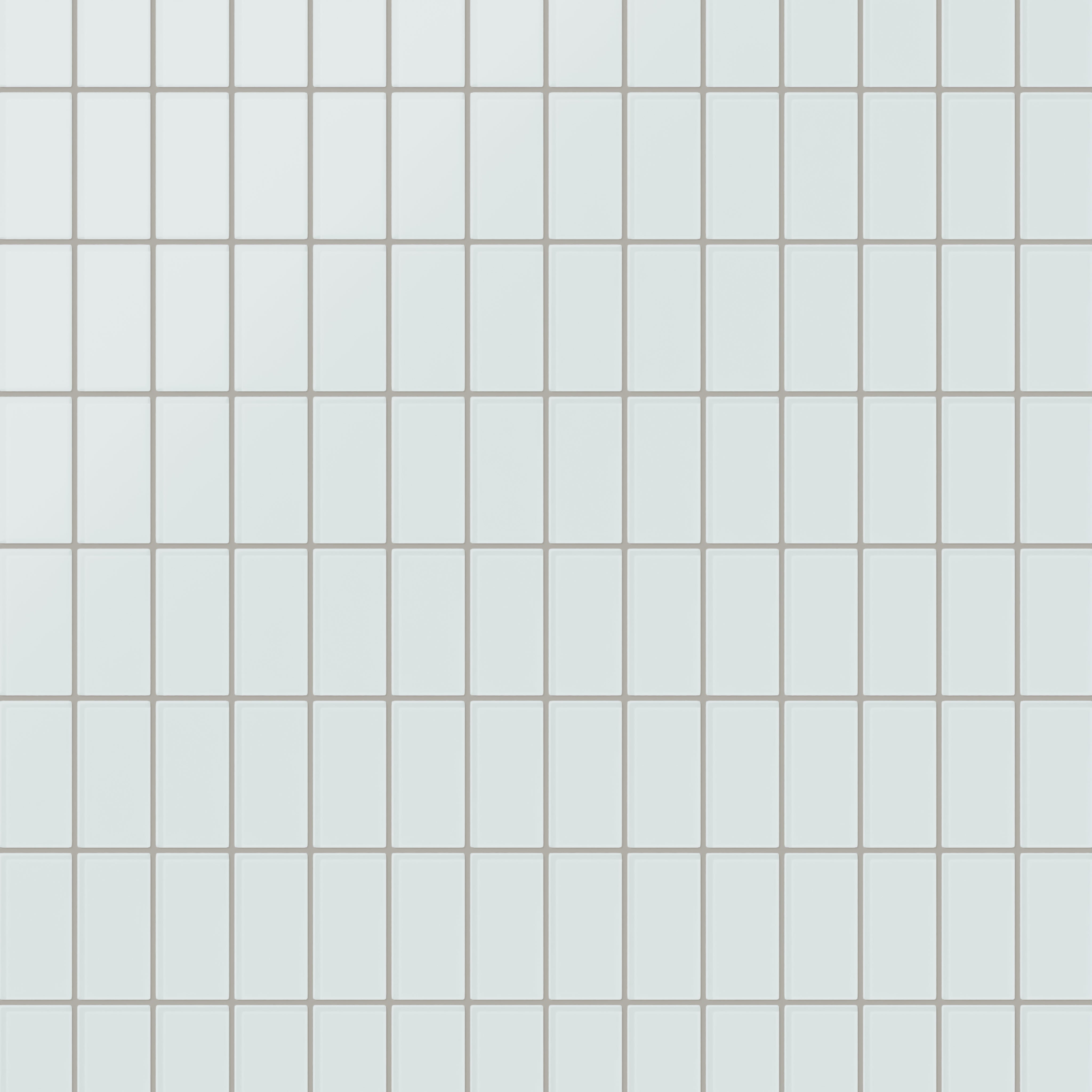 2x4 Straight Set Sheeted Glass Mosaic Tile in Warbler Matte