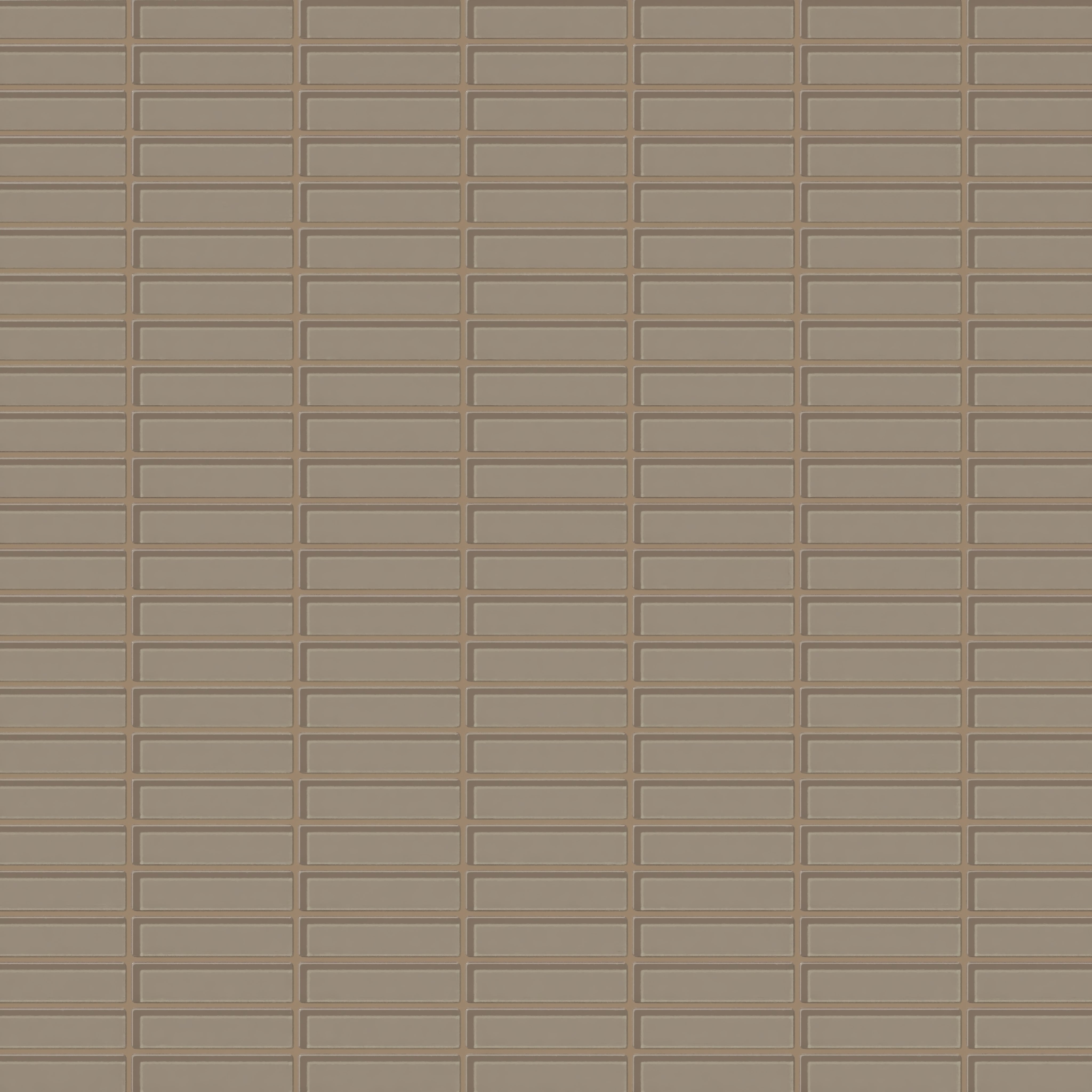 1x4 Straight Set Sheeted Glass Mosaic Tile in Quail Gloss