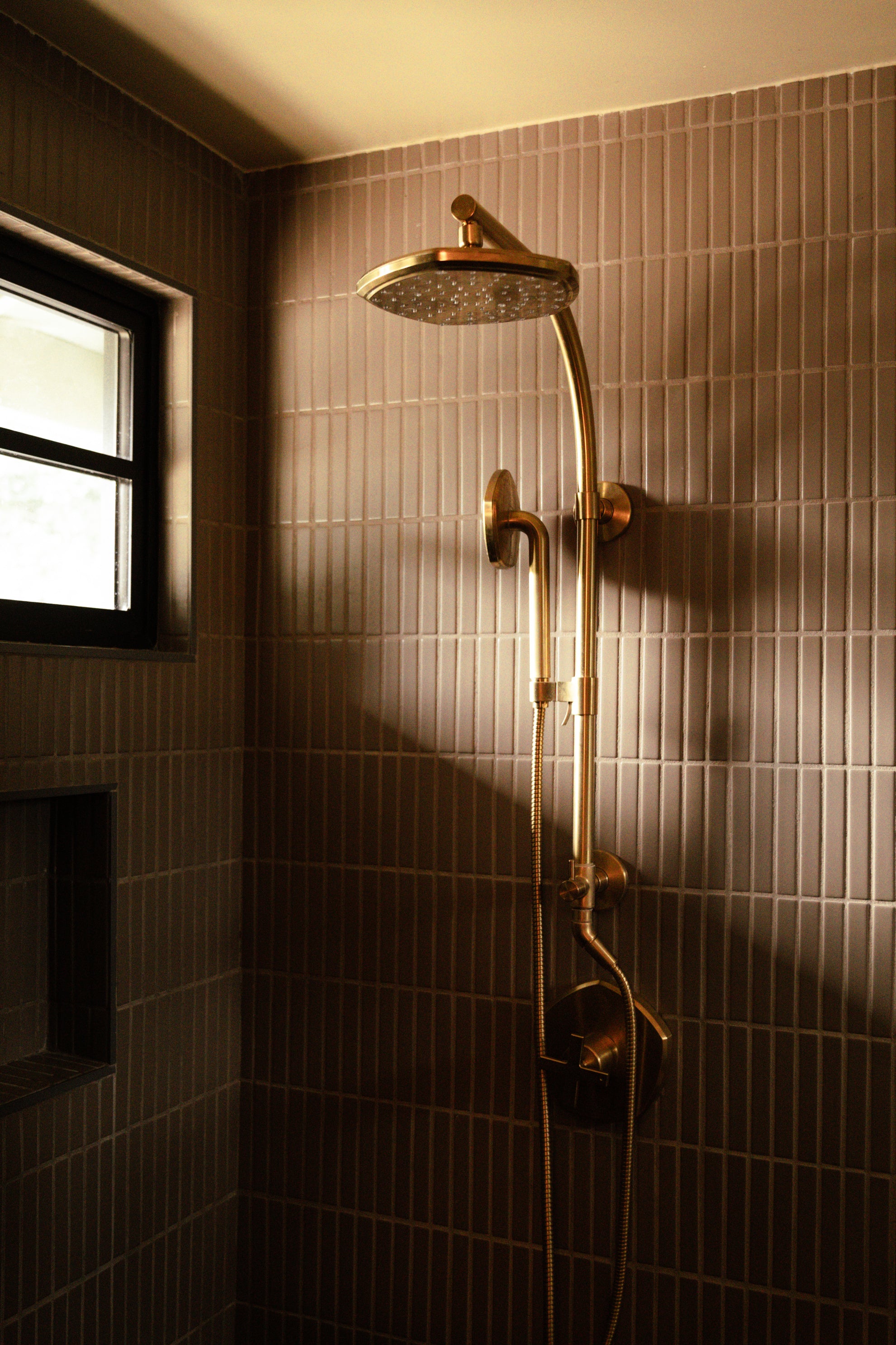 1x6 Straight Set Sheeted Original Ceramic Mosaic Tile in Sandstone Matte