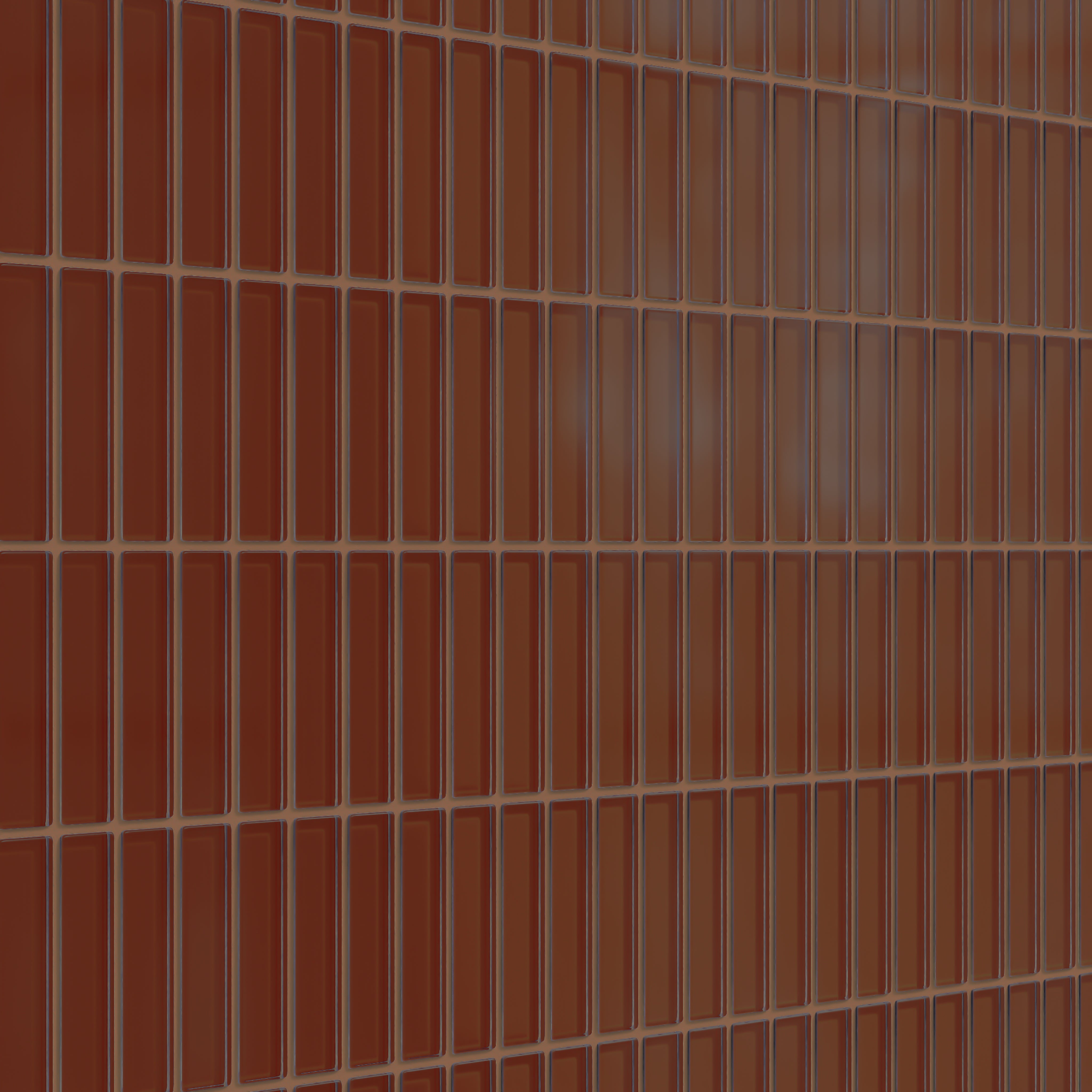 1x4 Straight Set Sheeted Glass Mosaic Tile in Pheasant Matte