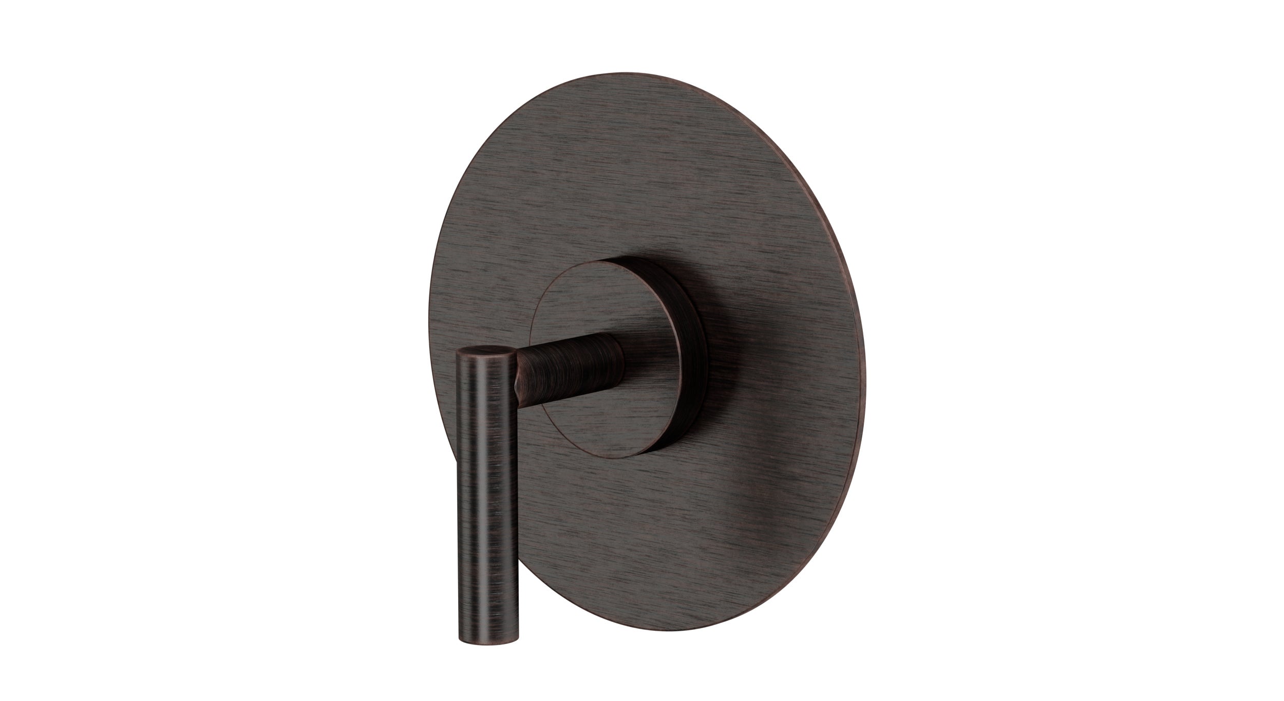 Contour One Handle Wall Mount Shower Trim with Soft Lever Handle in Antique Bronze