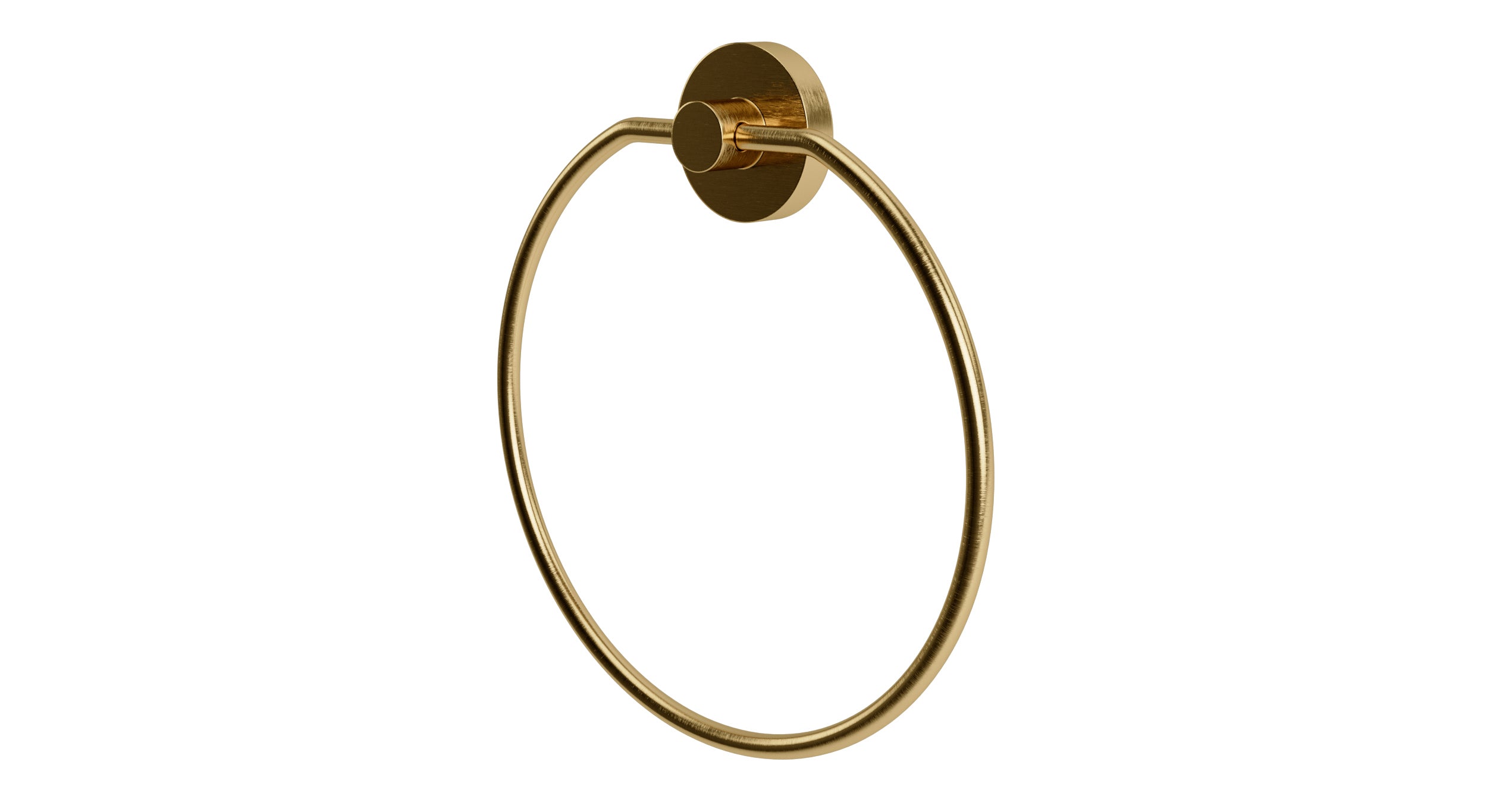 Flatiron Towel Ring in Satin Brass