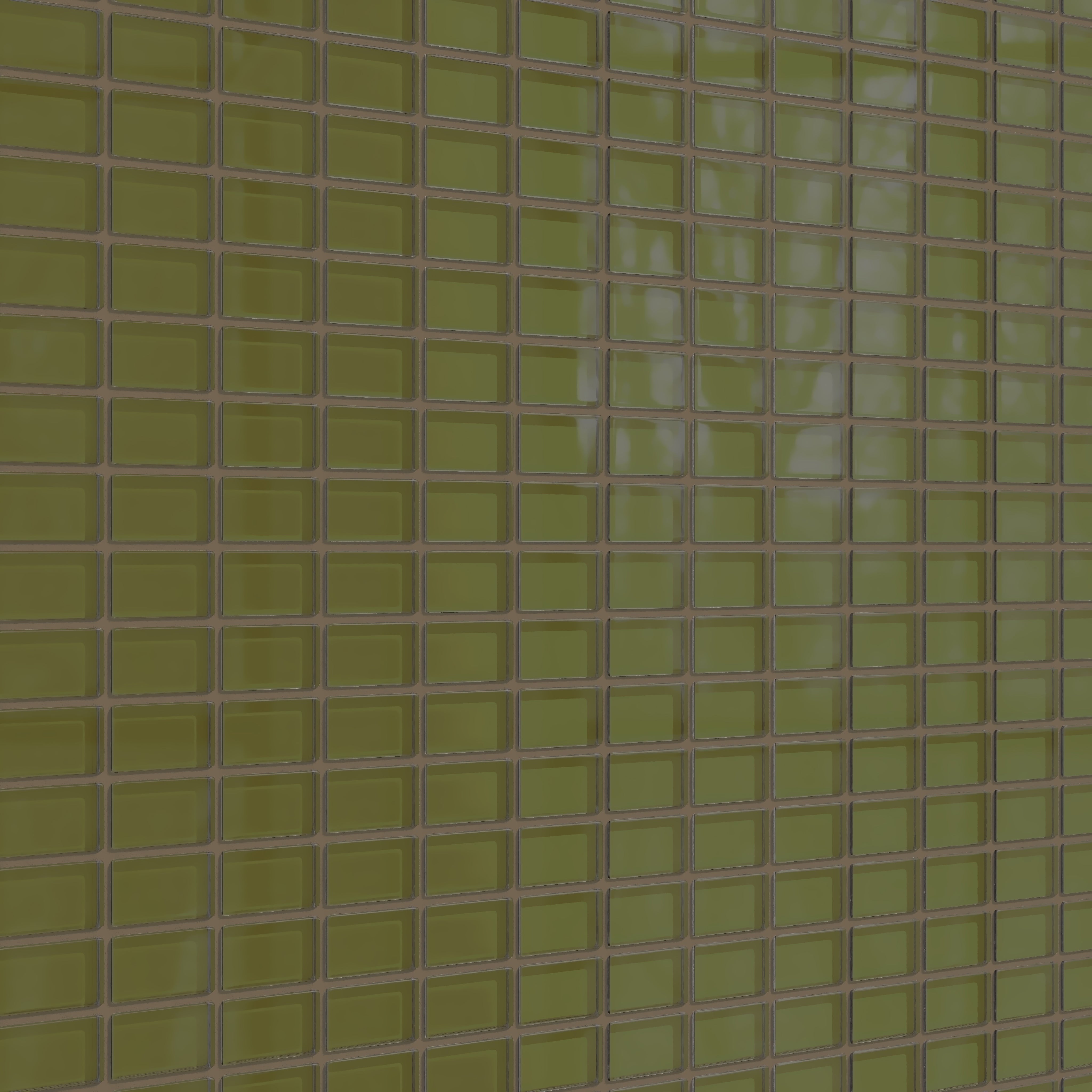 1x2 Straight Set Sheeted Glass Mosaic Tile in Cormorant Gloss