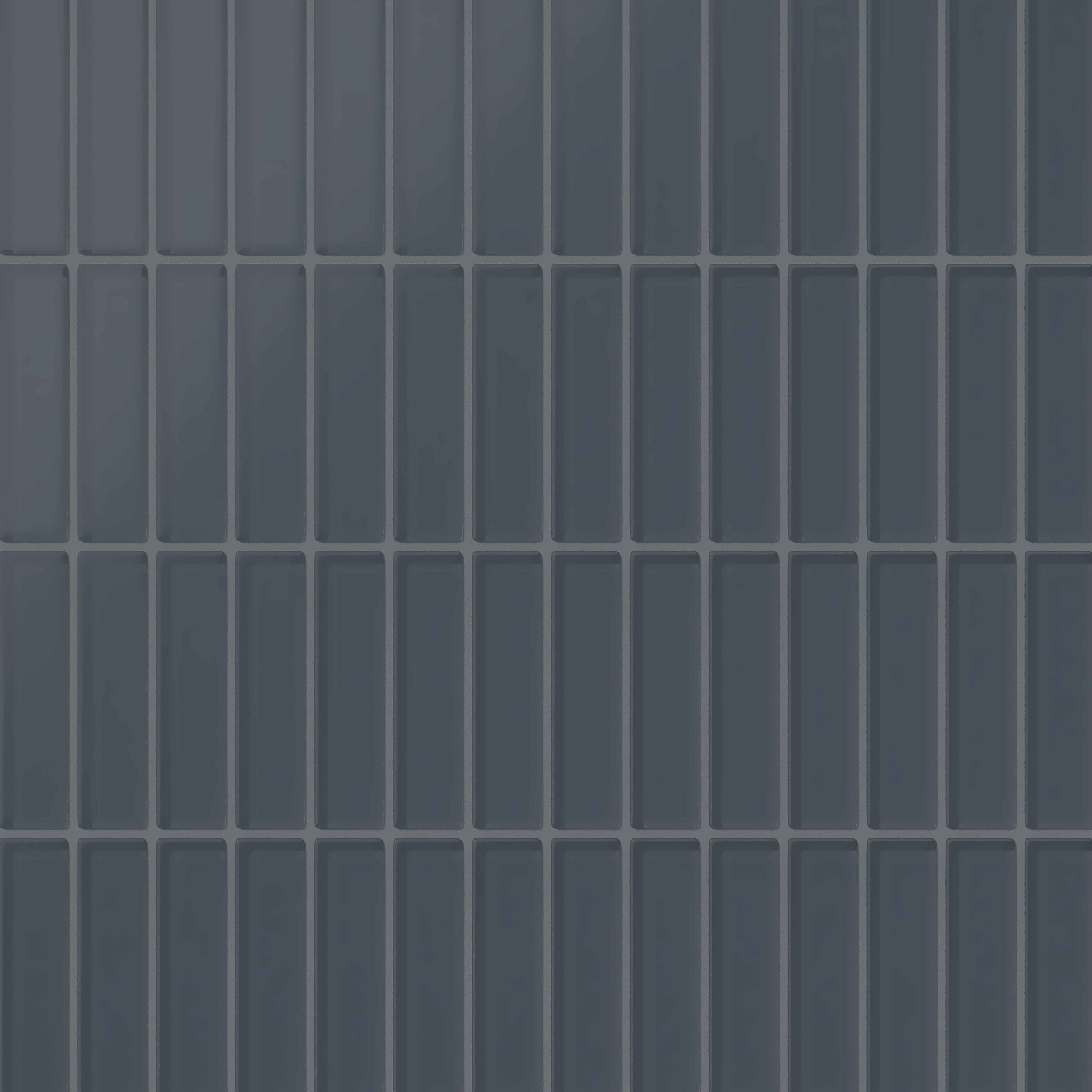 1x4 Straight Set Sheeted Glass Mosaic Tile in Junco Matte