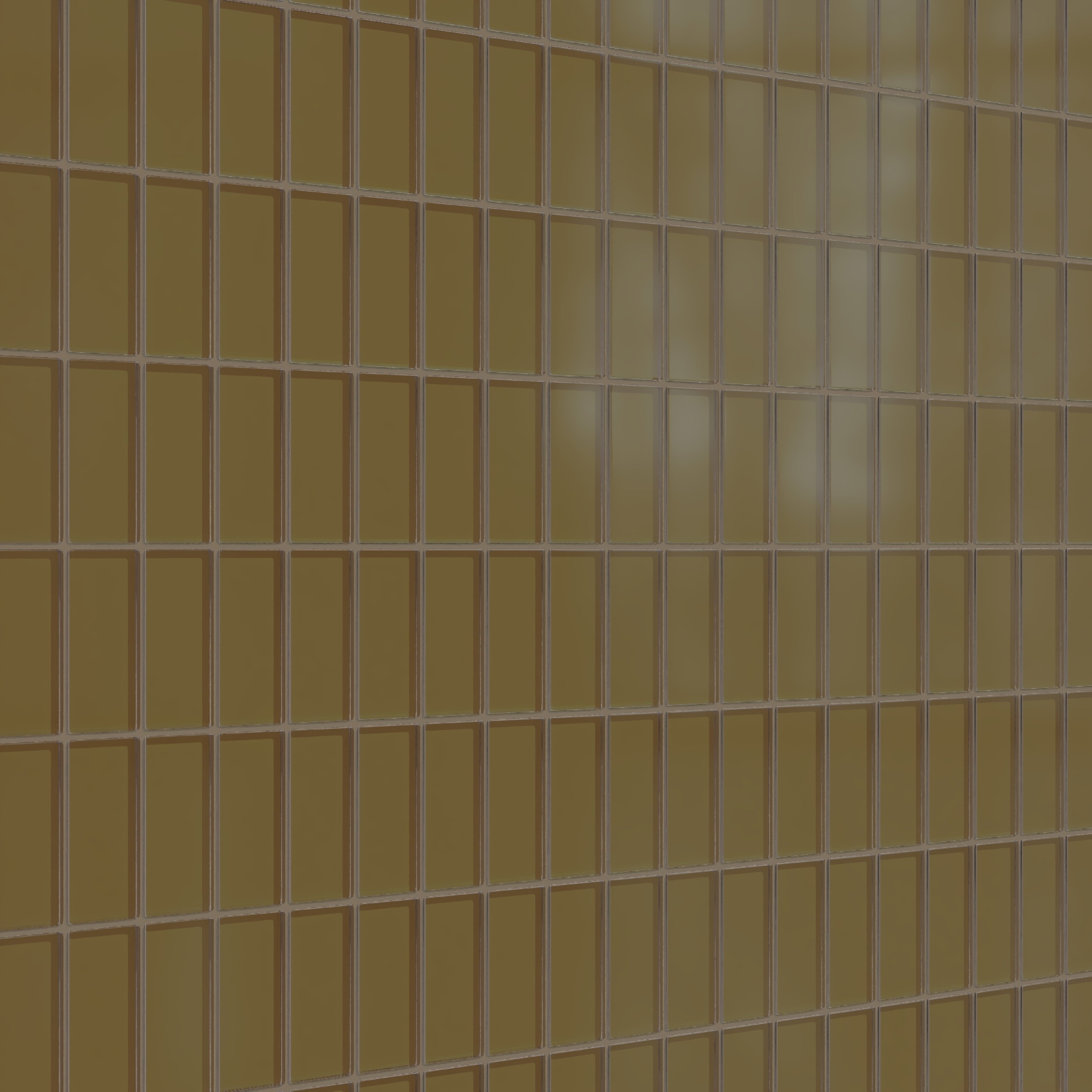 2x4 Straight Set Sheeted Glass Mosaic Tile in Merlin Matte