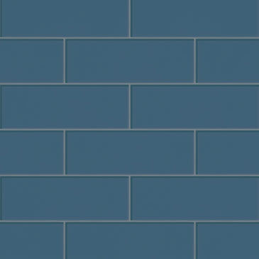 4x12 Glass Tile in Blue Jay Gloss