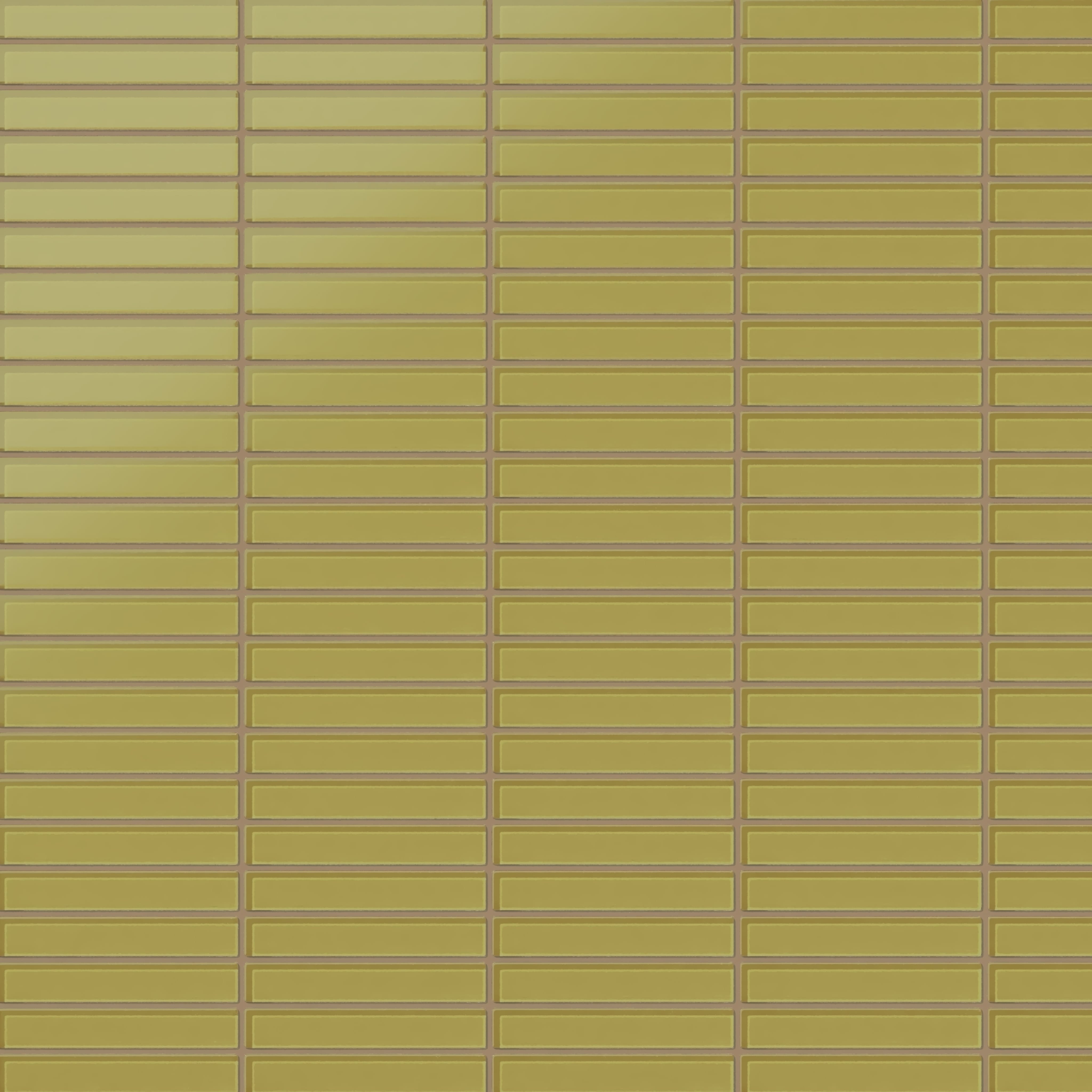 1x6 Straight Set Sheeted Glass Mosaic Tile in Pine Siskin Matte