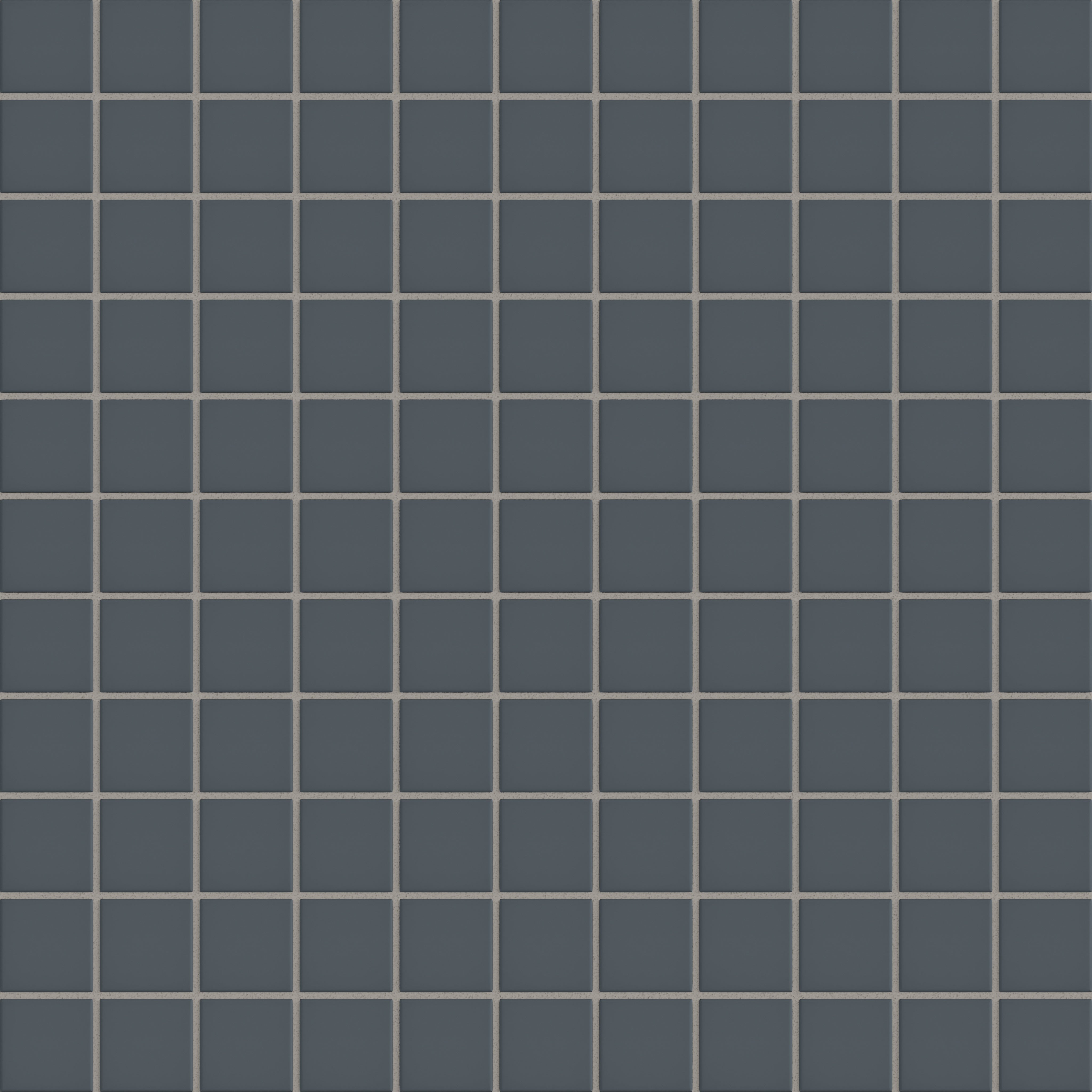 2x2 Straight Set Sheeted Natural Press Ceramic Mosaic Tile in Indigo Matte