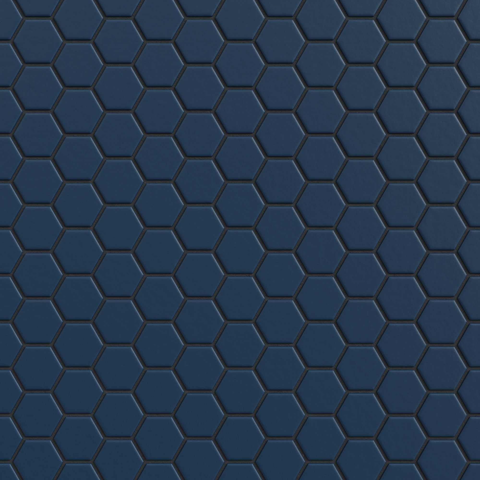 1" Hexagon Sheeted Original Ceramic Mosaic Tile in Lake Tahoe Matte