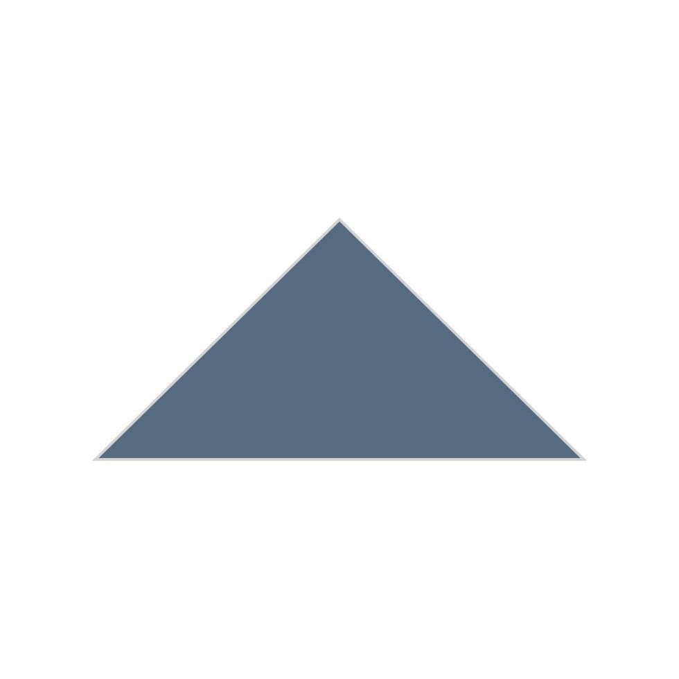 6" Triangle Original Ceramic Tile in Slate Blue Matte