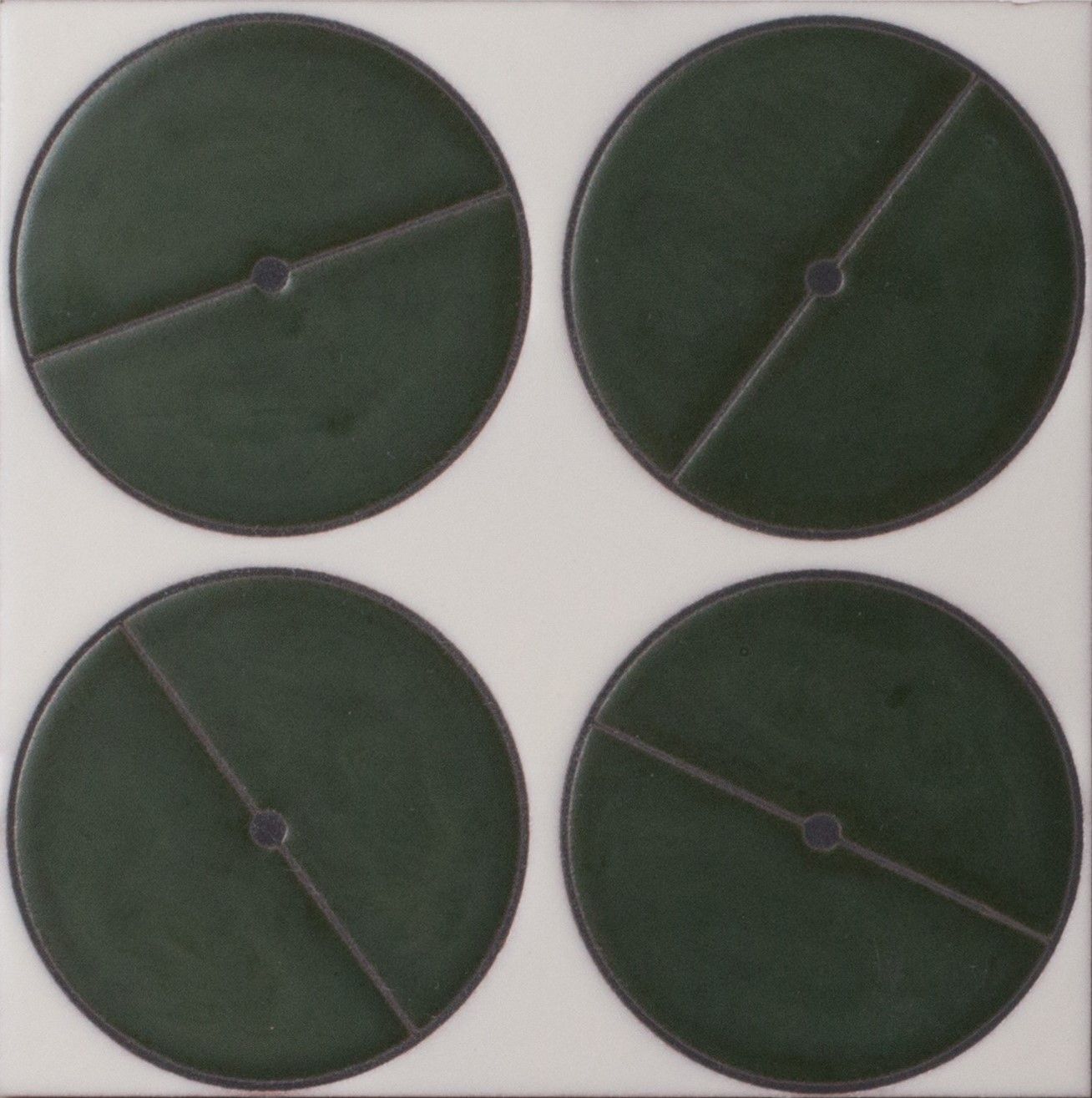 8x8 Handpainted Tile Pivot in Cool Motif