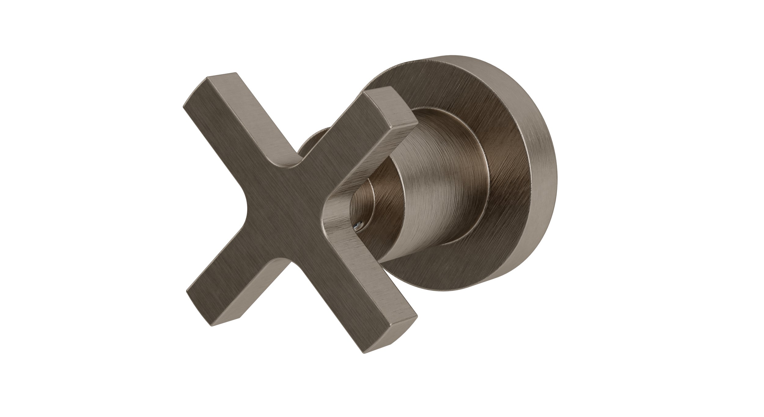 Flatiron One Handle Wall Mount Diverter/Volume Control Shower Trim with Linear Cross Handle in Antique Nickel