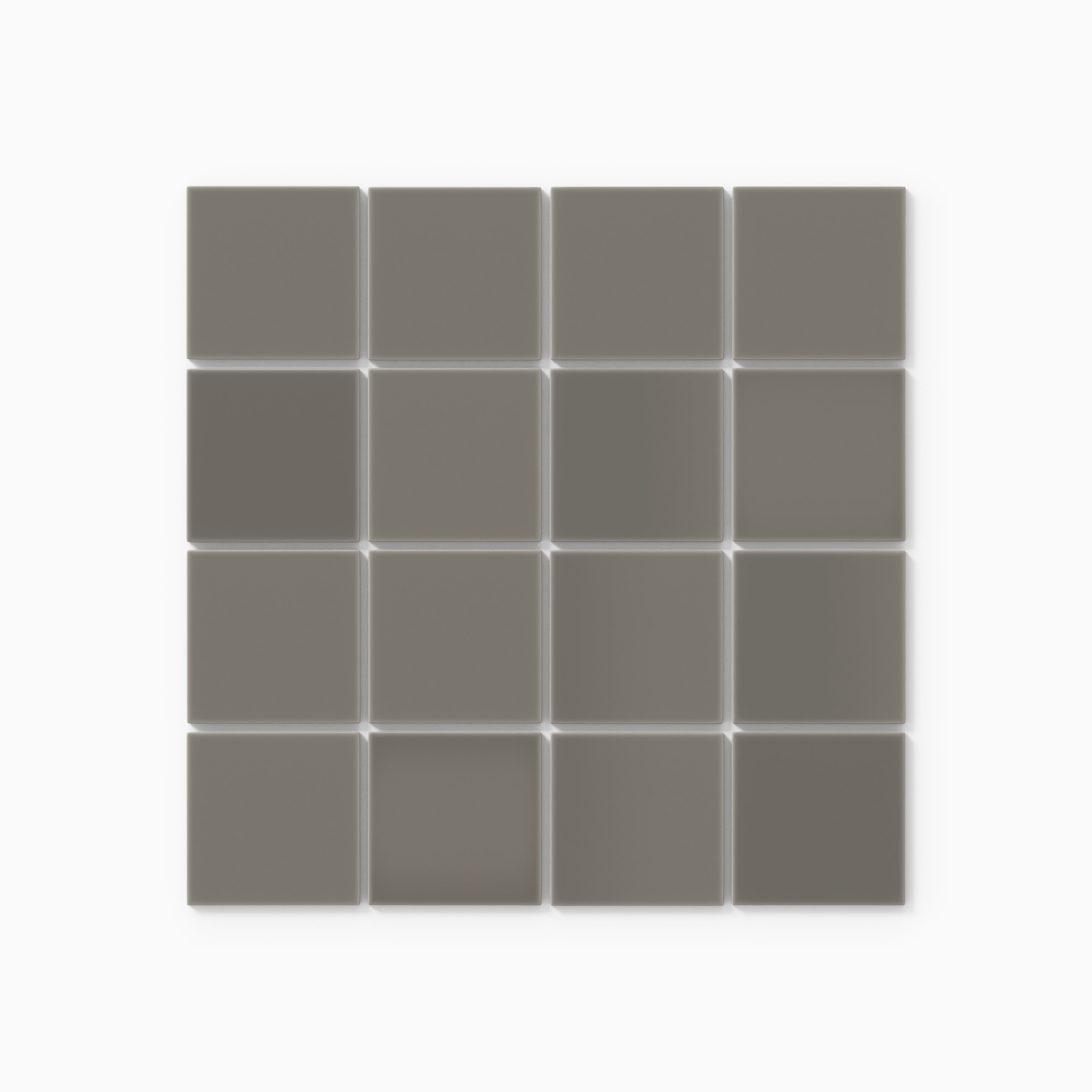 3x3 Straight Set Sheeted Natural Press Ceramic Mosaic Tile in Timberline Gloss