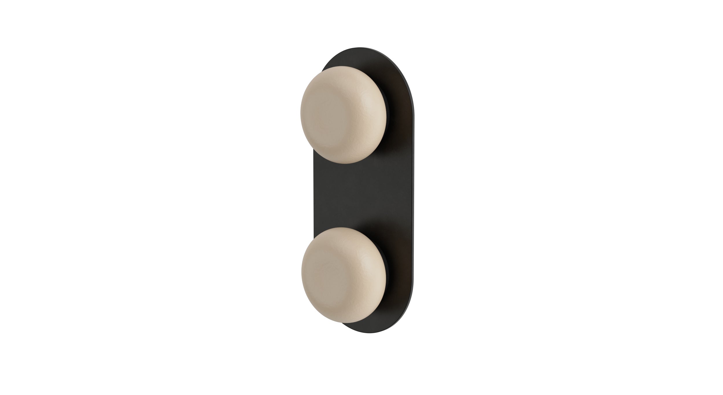 Foundry Two Handle Wall Mount Shower Trim with Pebble Ceramic Knob Handles in Oil Rubbed Bronze