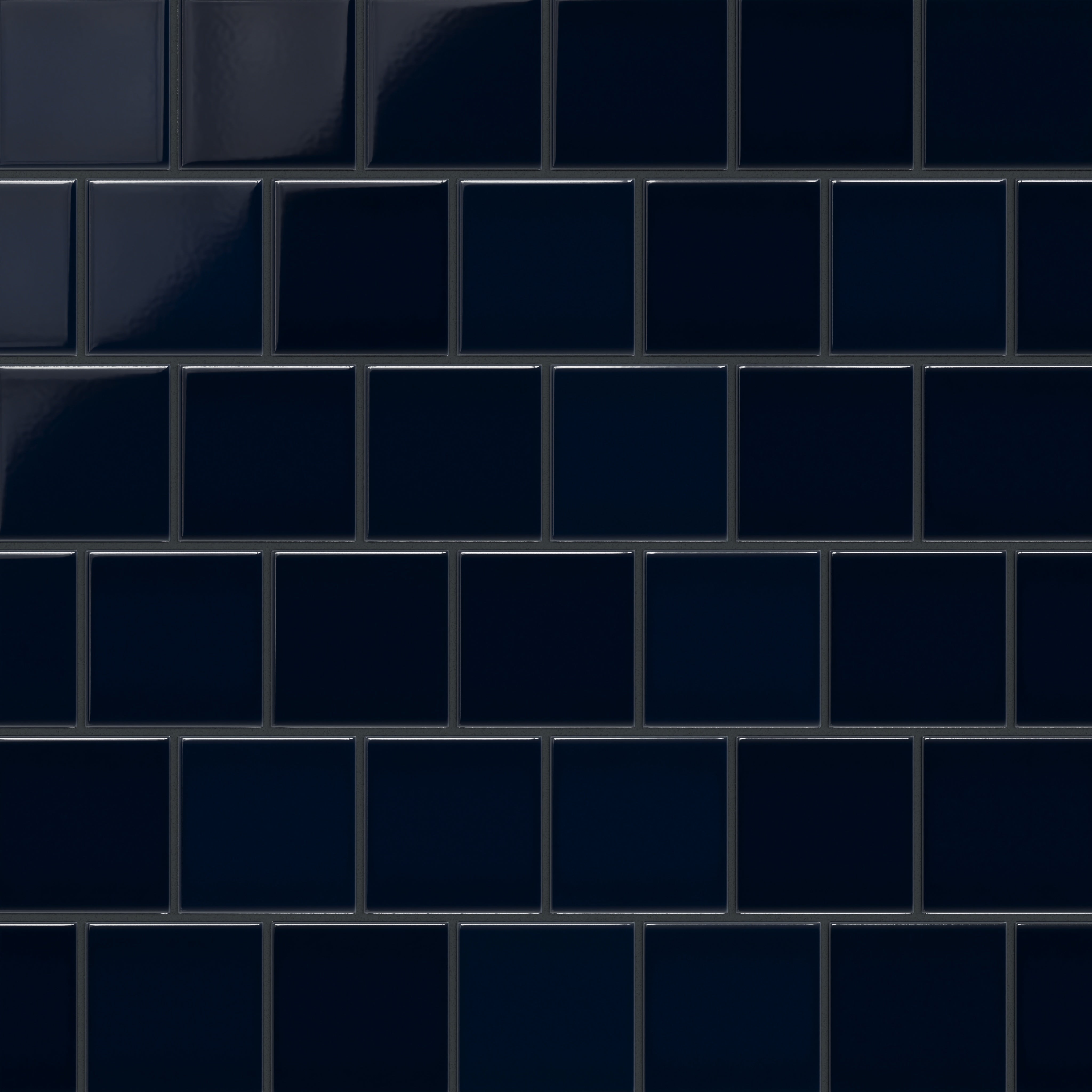 4x4 Original Ceramic Tile in Navy Blue Gloss