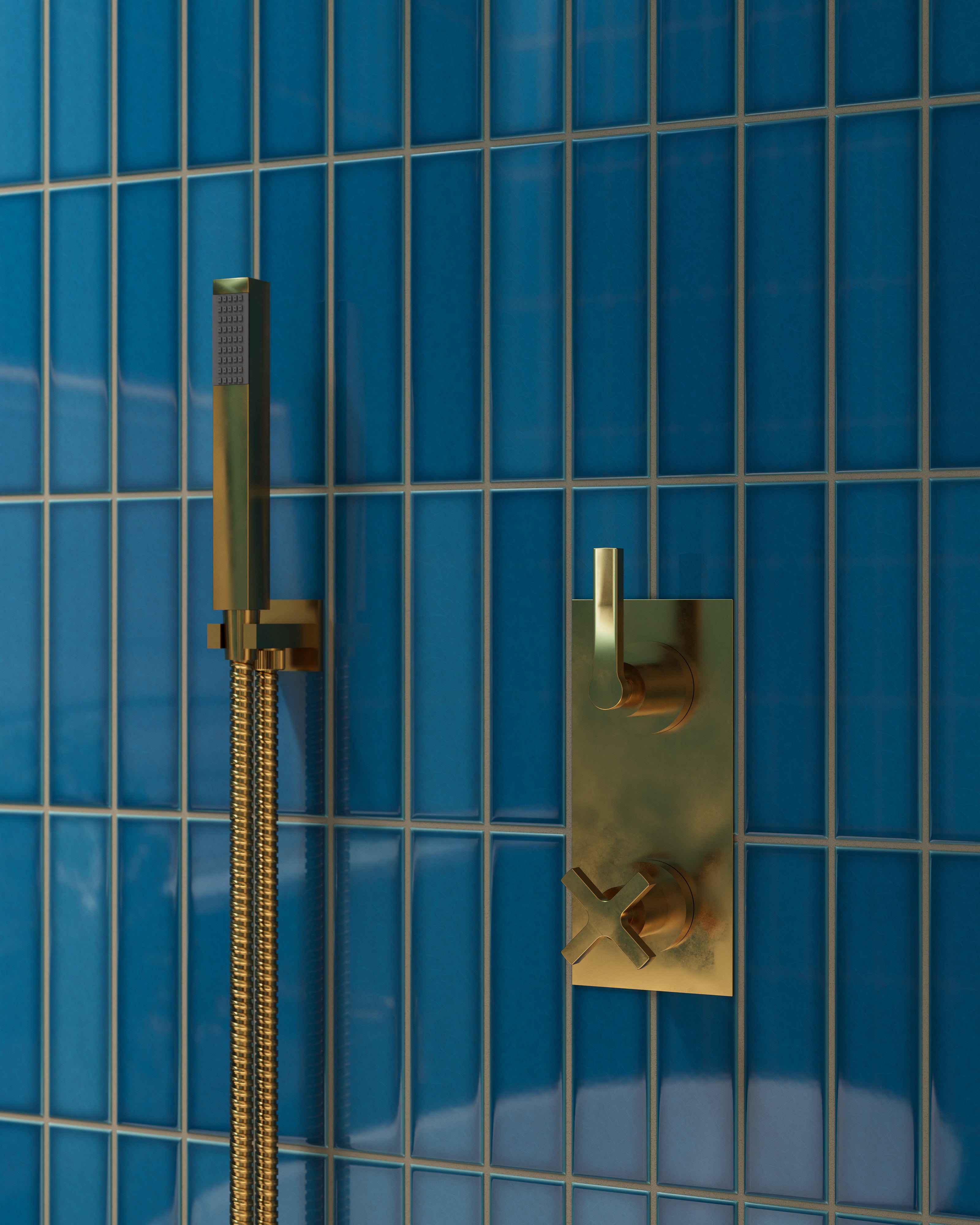 Flatiron Wall Elbow with Hook Kit - Less Hand Shower in French Brass