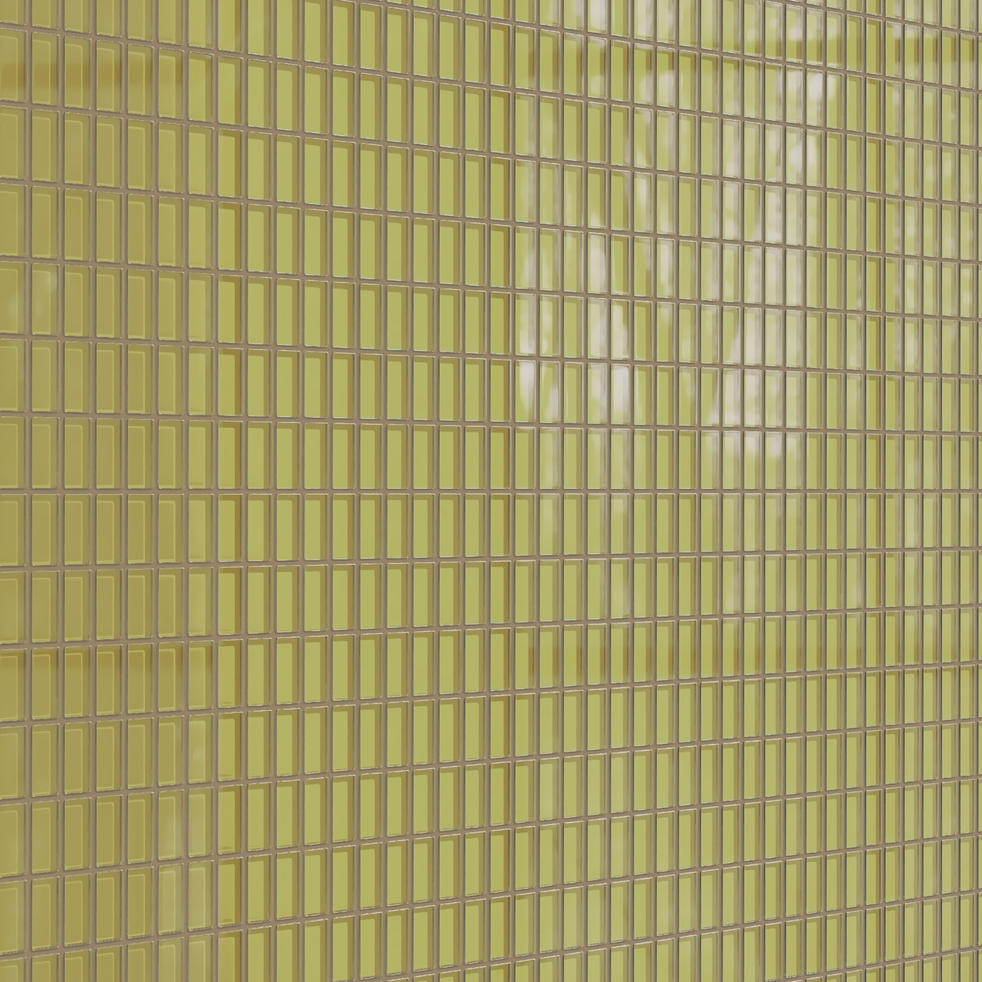 1x2 Straight Set Sheeted Glass Mosaic Tile in Pine Siskin Gloss